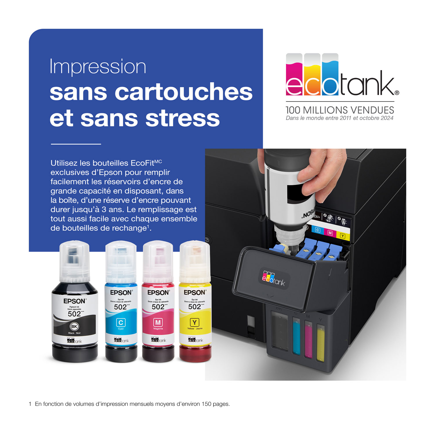 Imprimante à jet d'encre tout-en-un sans fil Supertank EcoTank ET-4950 d'Epson - Noir - Exclusivité Best Buy