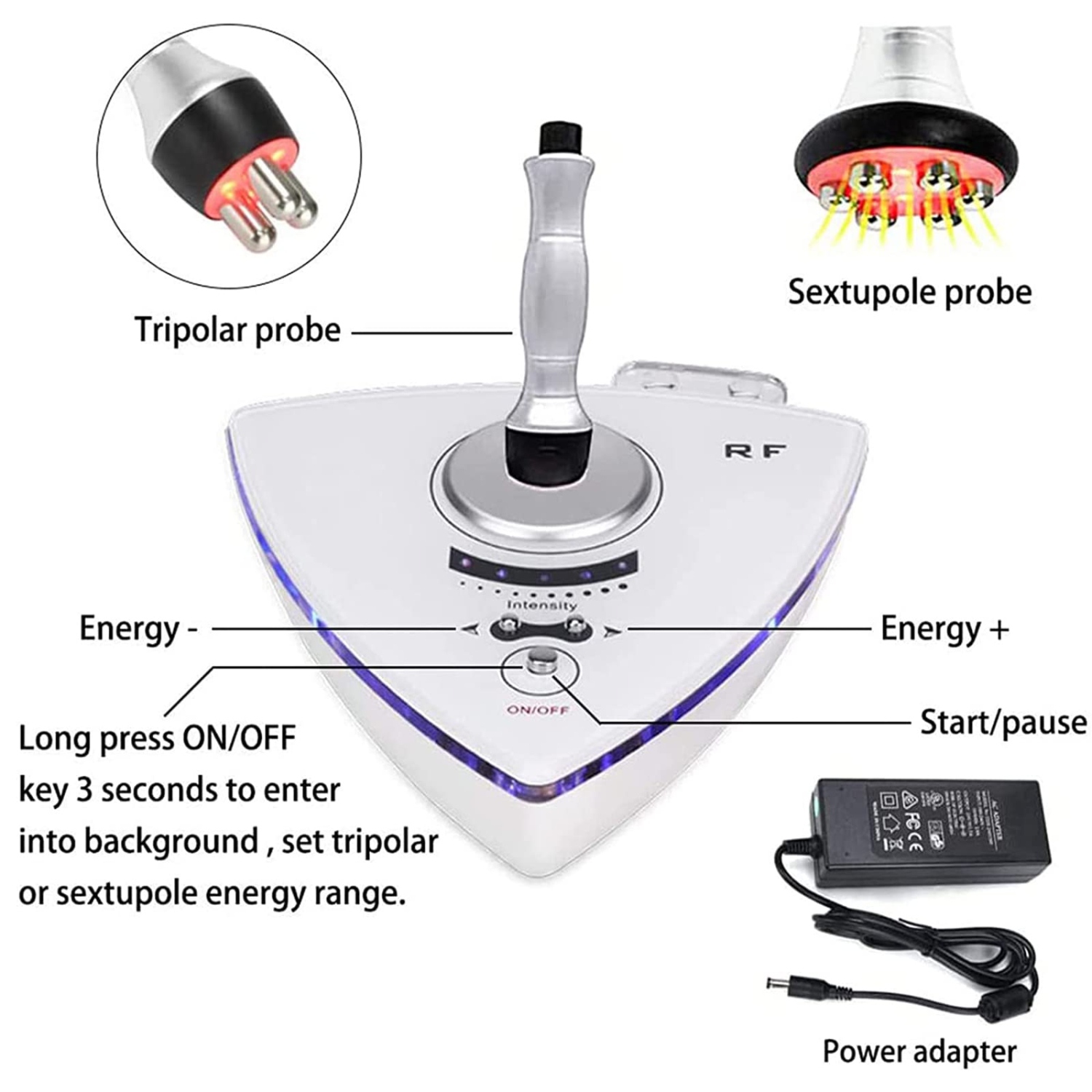 Frequency Facial Machine, Wrinkle Removal Anti Aging Device, for Skin Rejuvenation, Skin Tightening, Professional Skin Care Body Massager