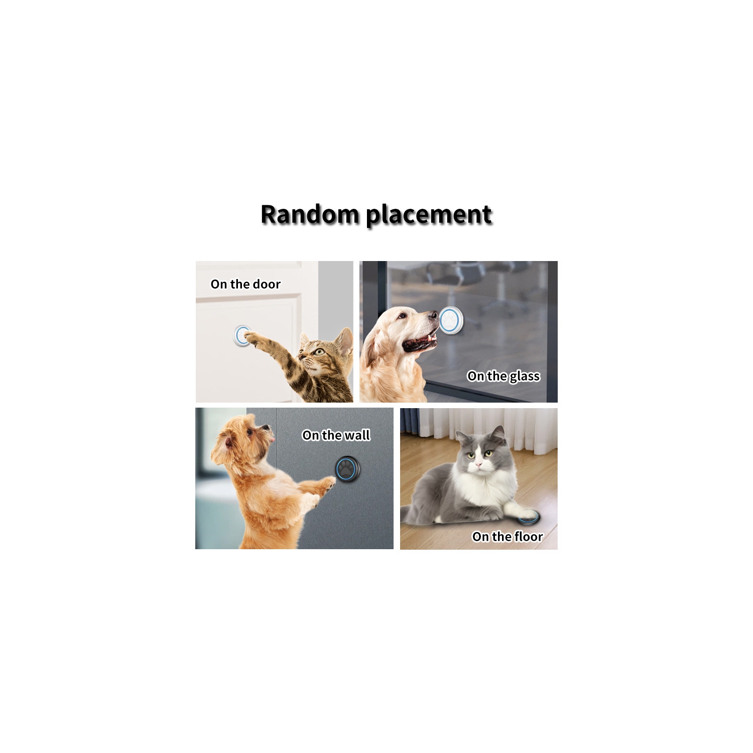 Dog Door Bell for Potty Training, Smart Wireless Doggie Doorbell to Go Outside, 1000 Feet Long Range with Waterproof Super-Light Touch Button