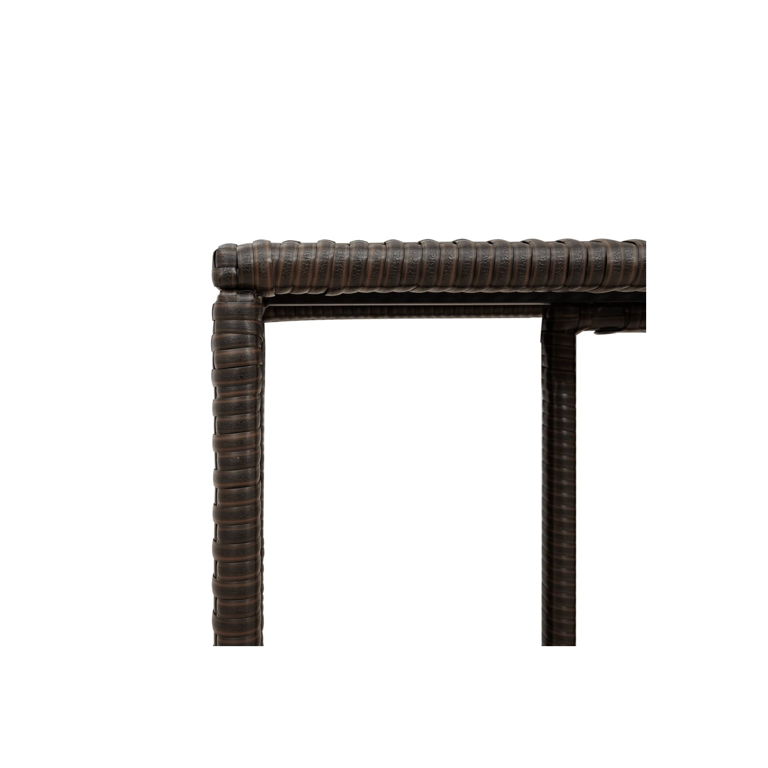 vidaXL Storage Shelves 2 pcs Brown Poly Rattan