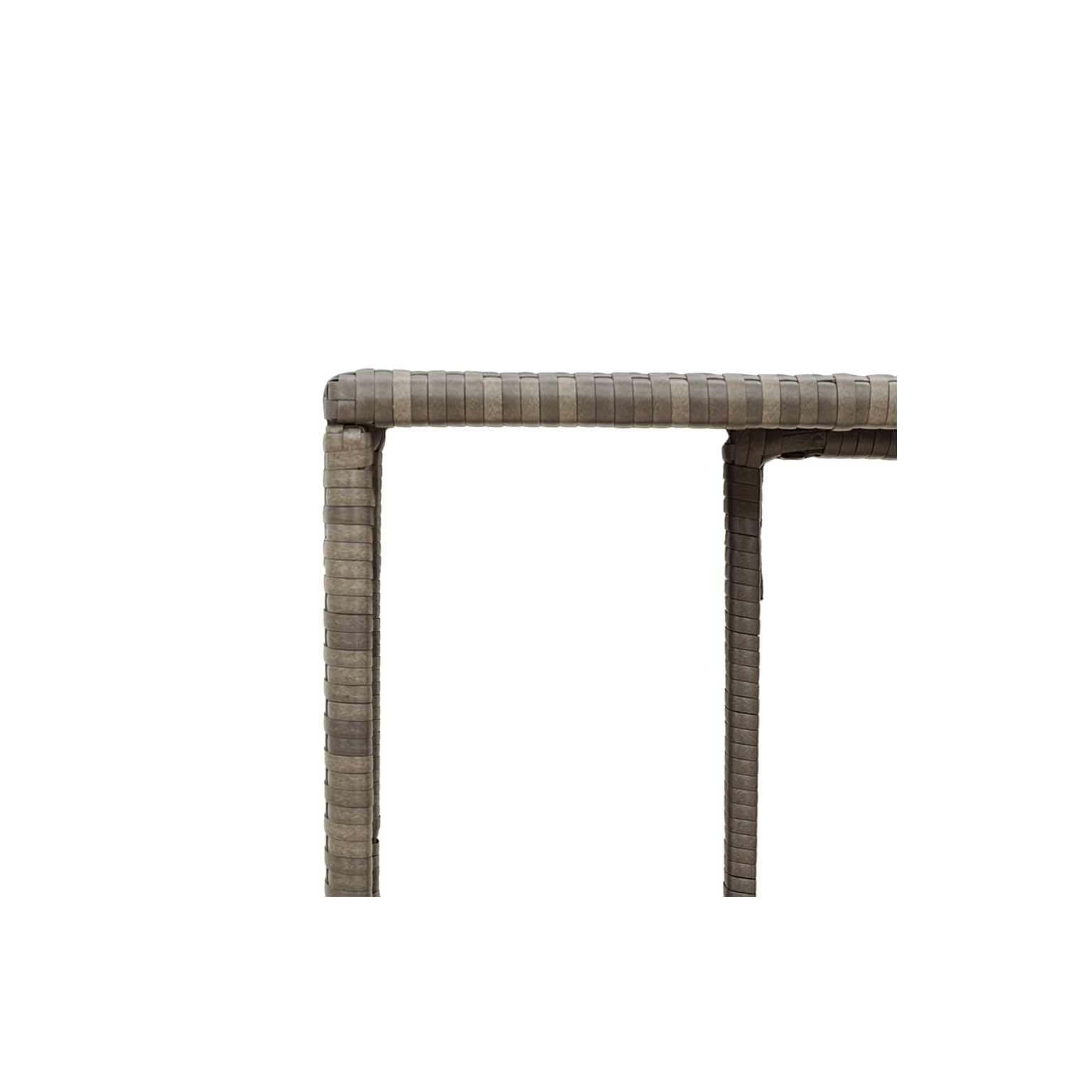 vidaXL Storage Shelves 2 pcs Grey Poly Rattan