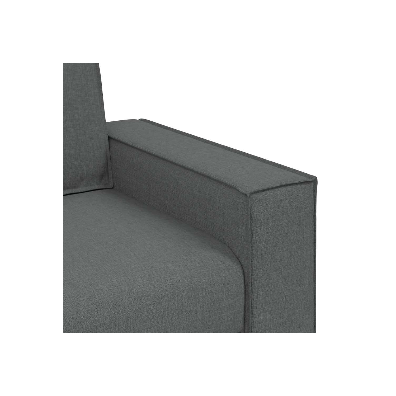 Canapé 3 places en tissu 220 x 78 x 84 cm gris foncé vidaXL