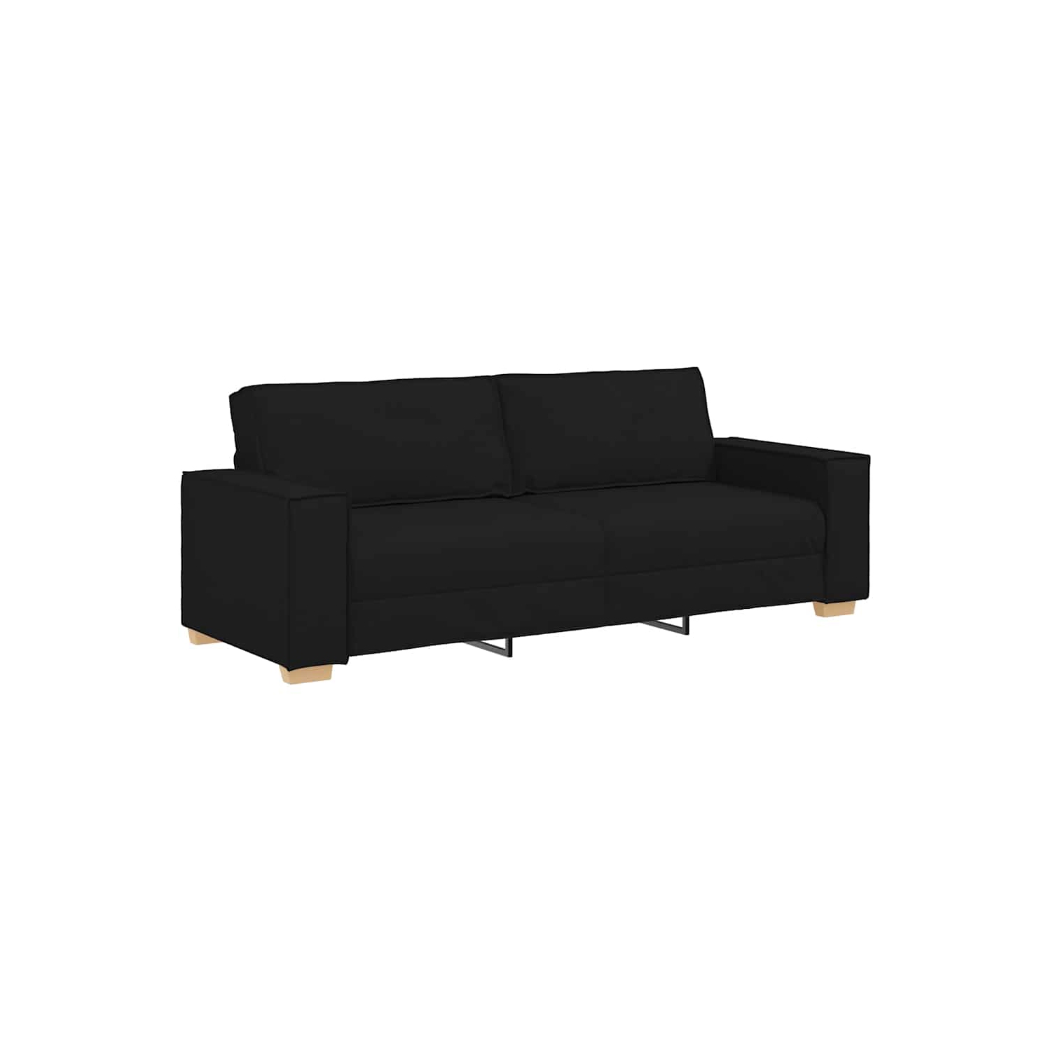 Canapé 3 places en tissu 180&nbsp;cm noir vidaXL