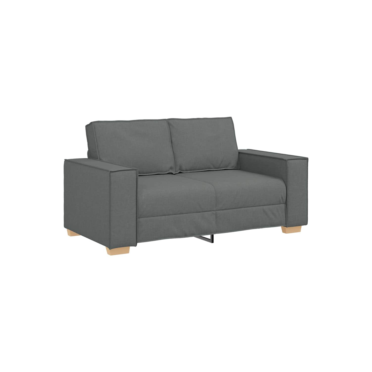 Canapé 2 places en tissu 120&nbsp;cm gris foncé vidaXL