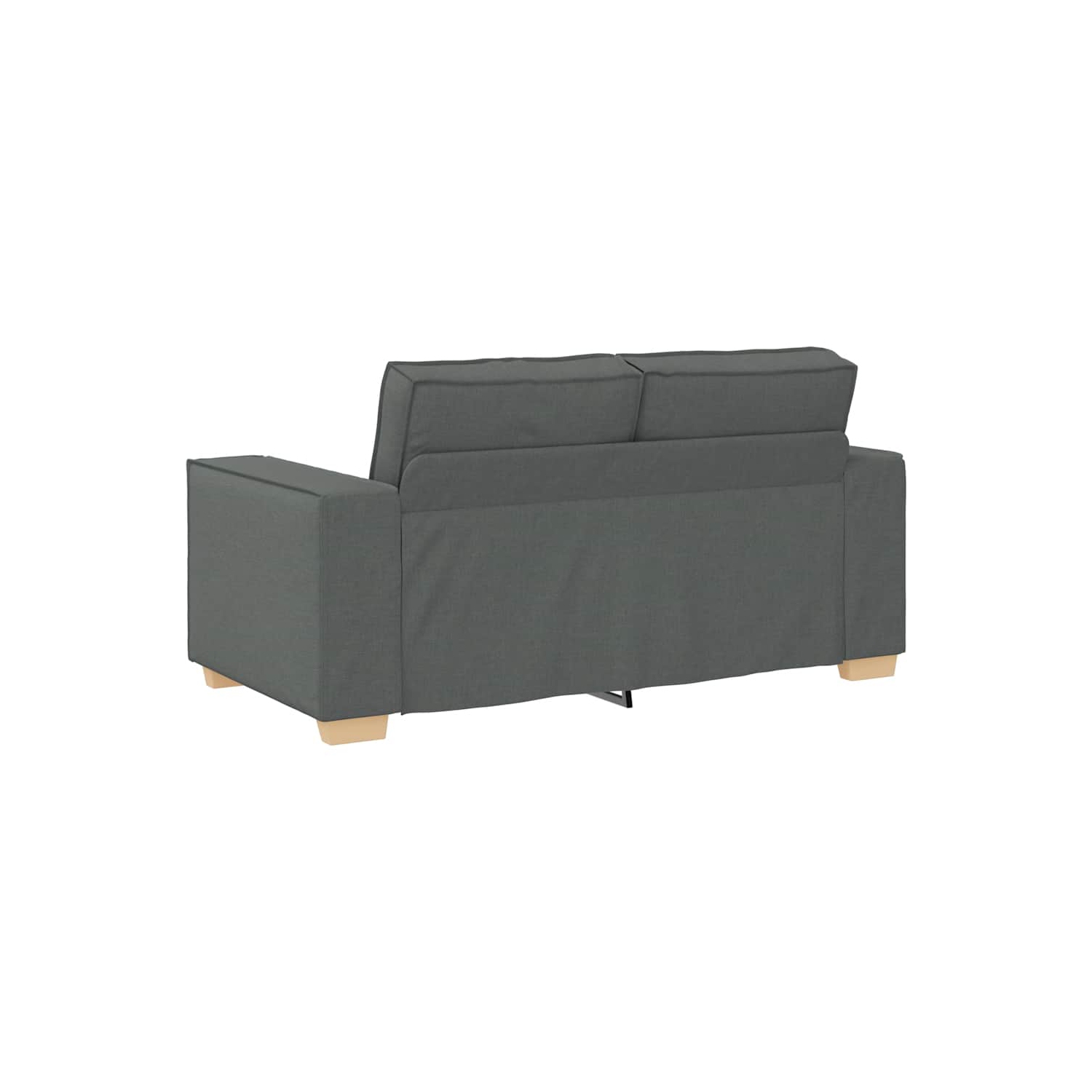 Canapé 2 places en tissu 120&nbsp;cm gris foncé vidaXL