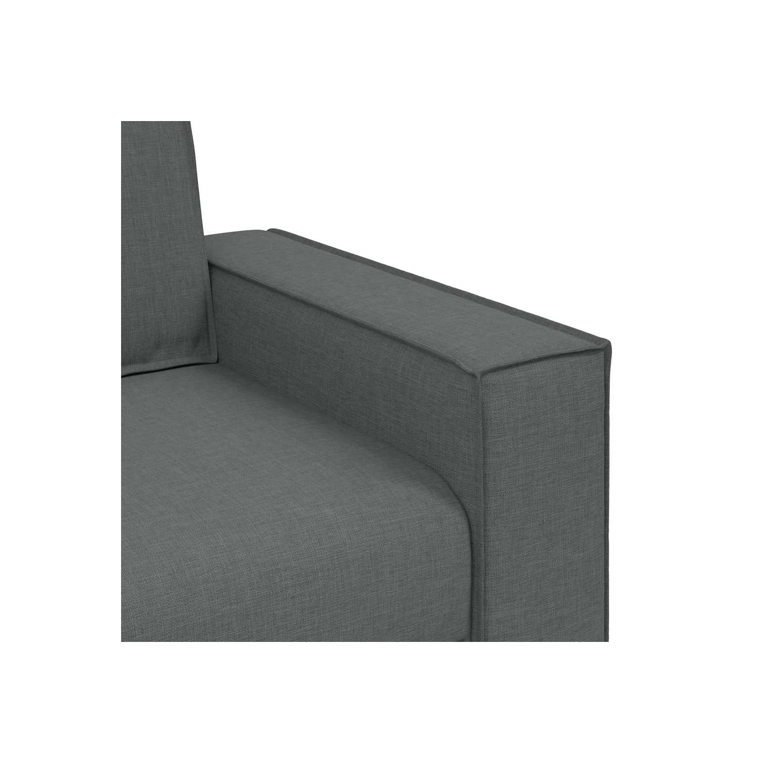 Canapé 2 places en tissu 120&nbsp;cm gris foncé vidaXL