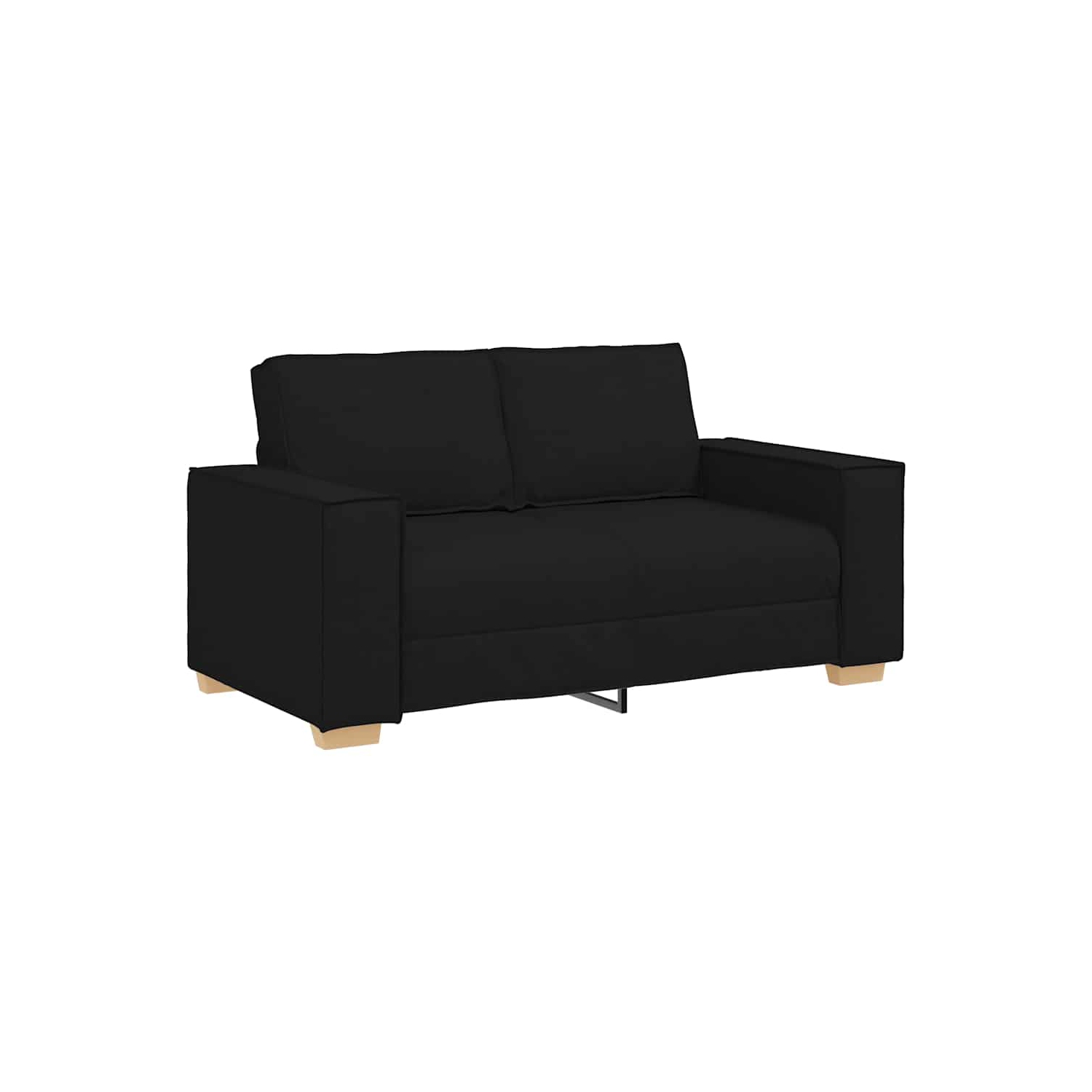 Canapé 2 places en tissu 120&nbsp;cm noir vidaXL