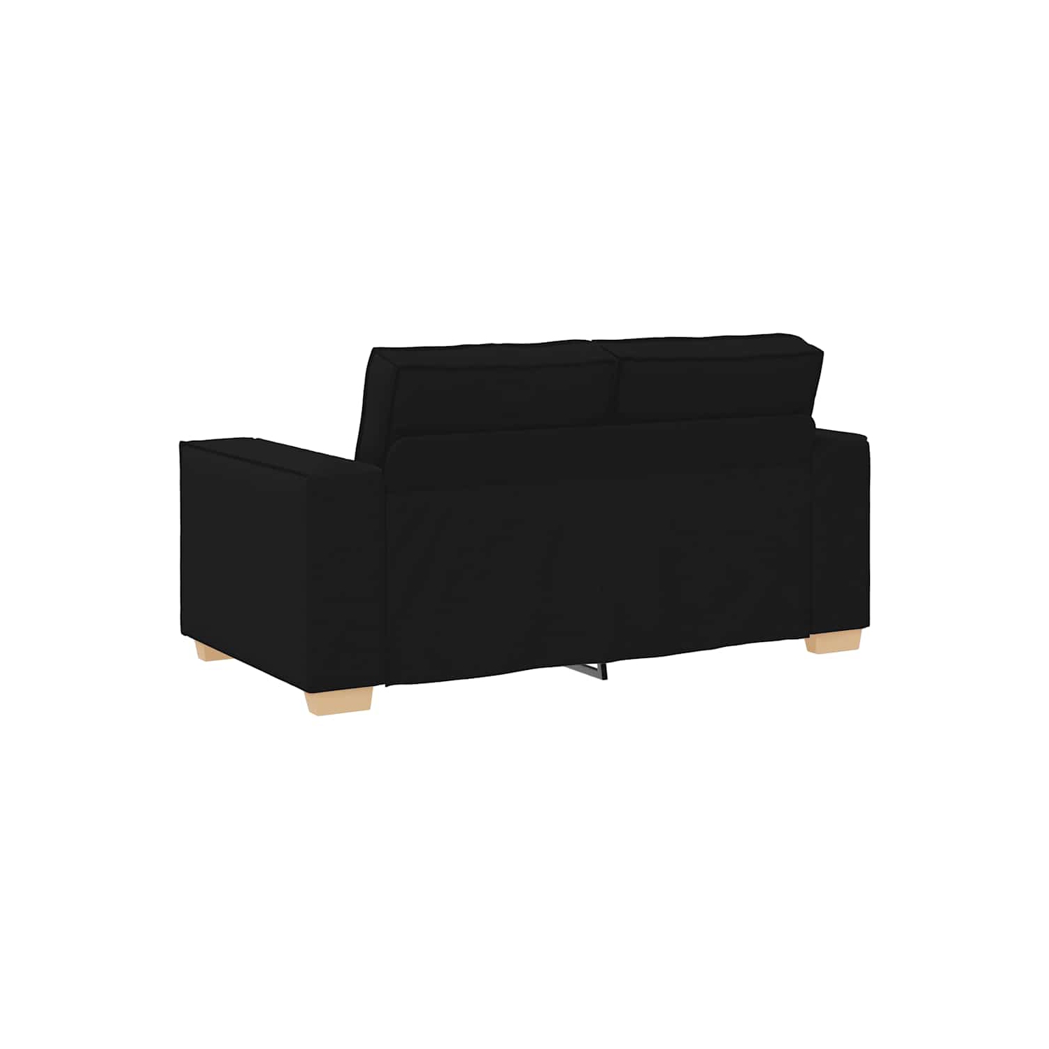 Canapé 2 places en tissu 120 cm noir vidaXL