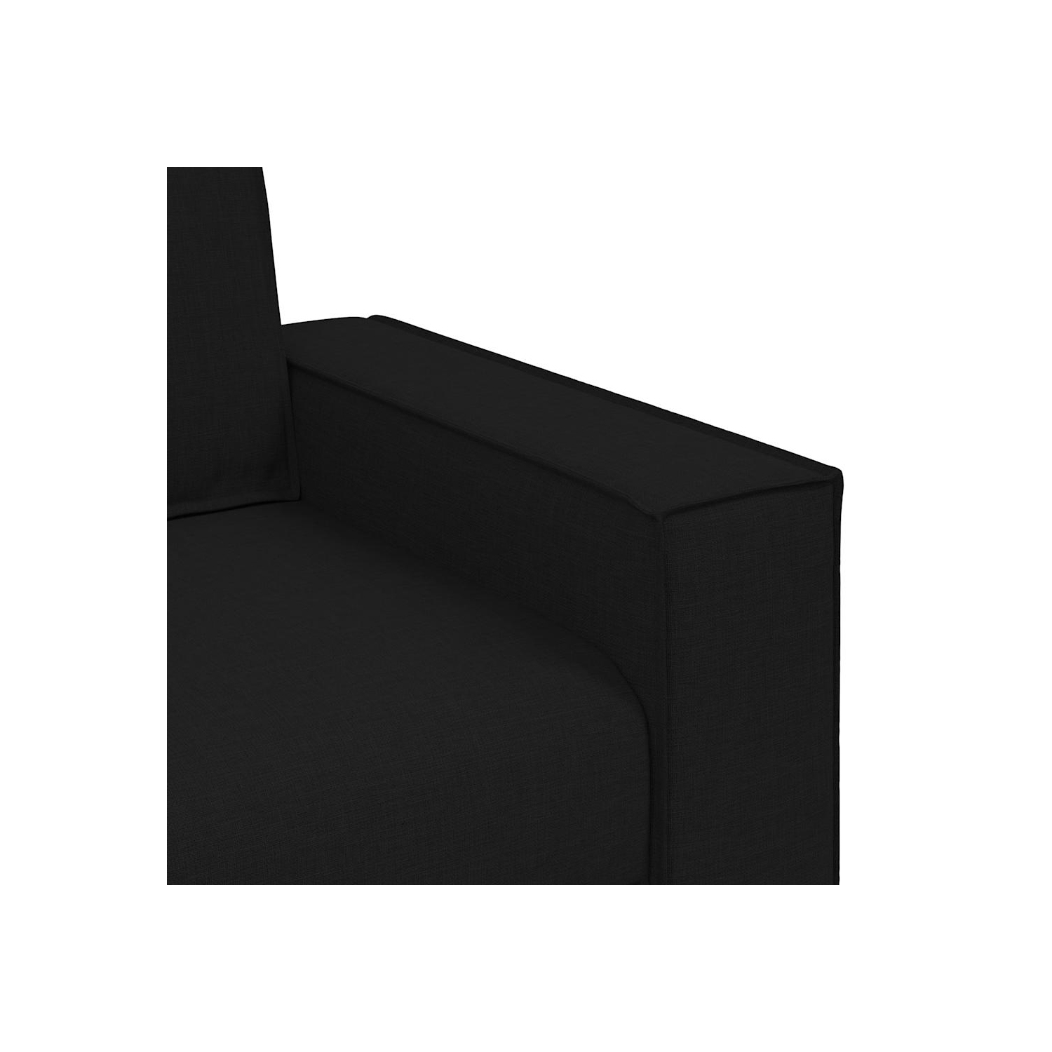 Canapé 2 places en tissu 120 cm noir vidaXL