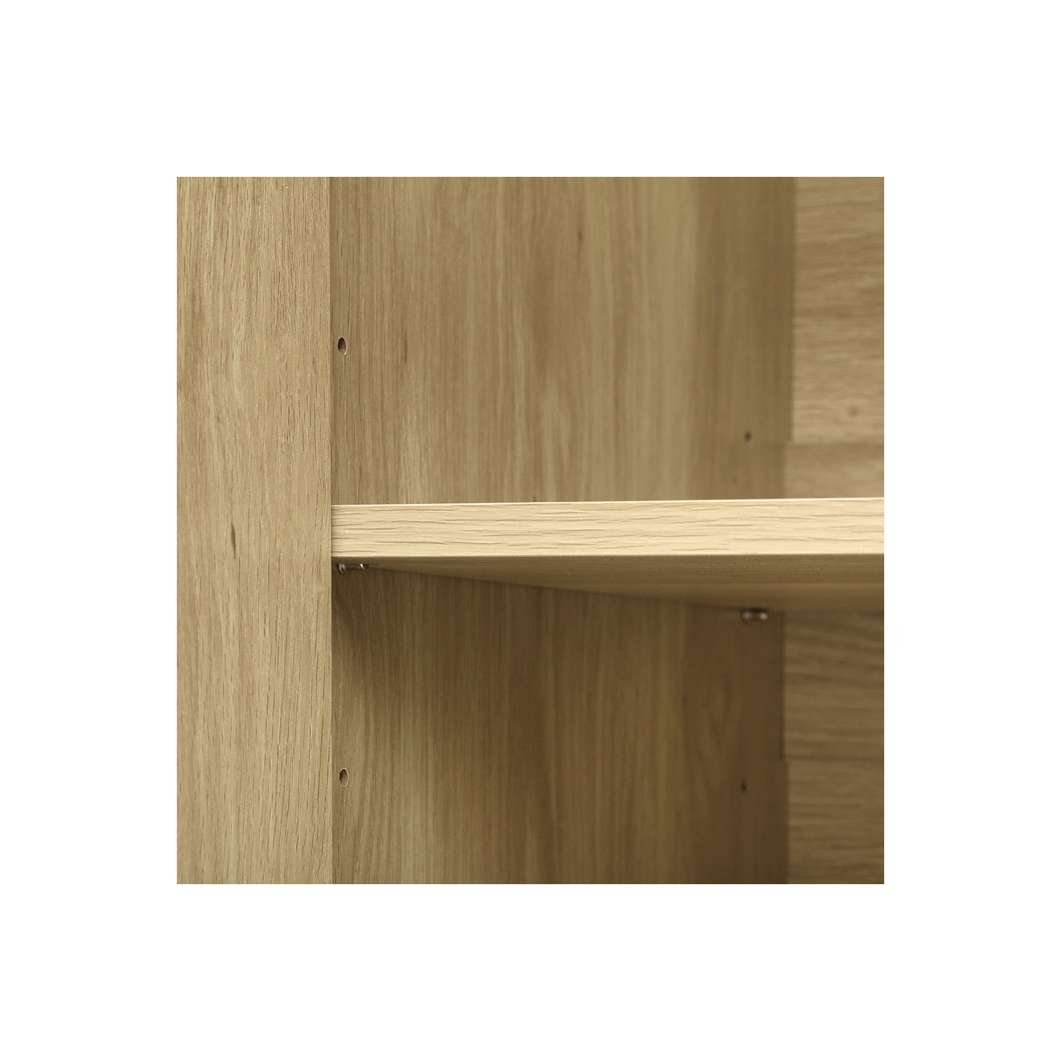 Buffet d'appoint cannelé de 55&nbsp;po avec rangement, 4 portes et tablettes ajustables Kepooman - Naturel