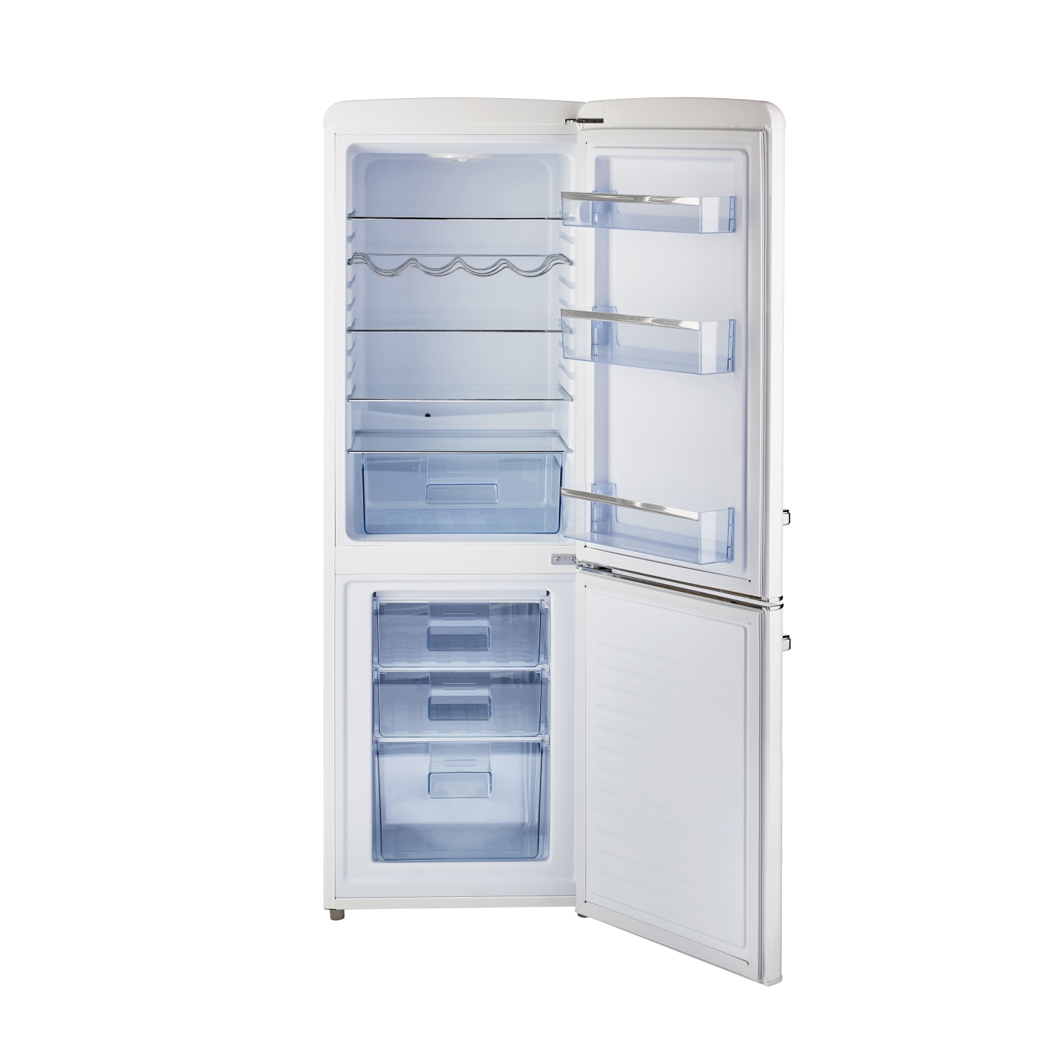 Grattez et bosselé – Électroménagers rétro uniques 22&nbsp;po 7 pi3 avec Réfrigérateur à congélateur inférieur (UGP-215L W AC) – Blanc guimauve,