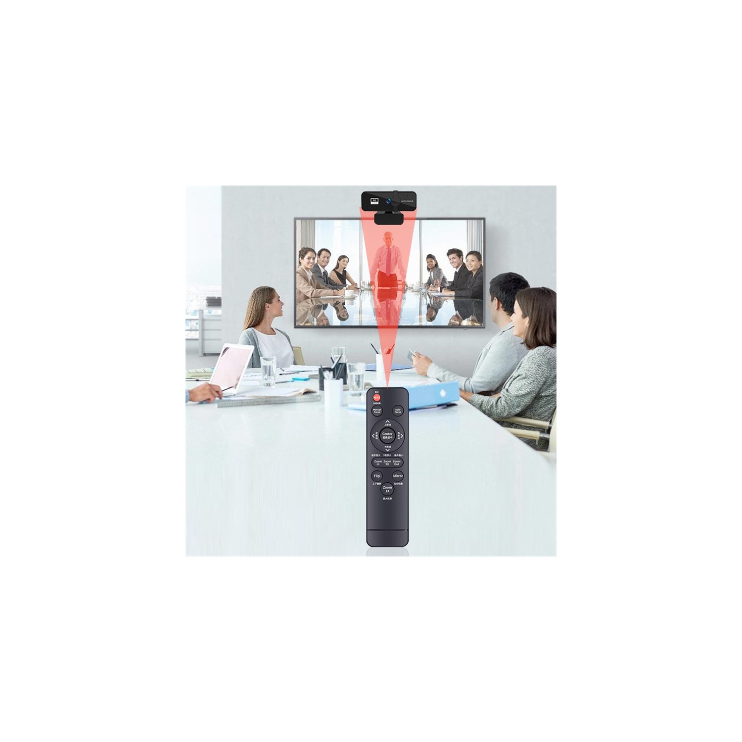 USB online teaching 4K network HD live camera, driver-free computer camera with microphone, network camera noise reduction with remote control