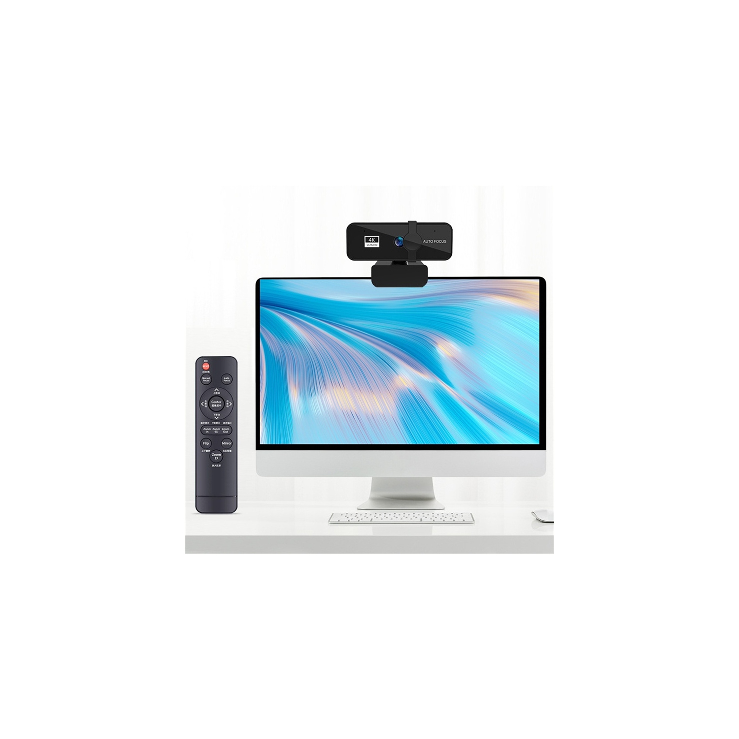 USB online teaching 4K network HD live camera, driver-free computer camera with microphone, network camera noise reduction with remote control