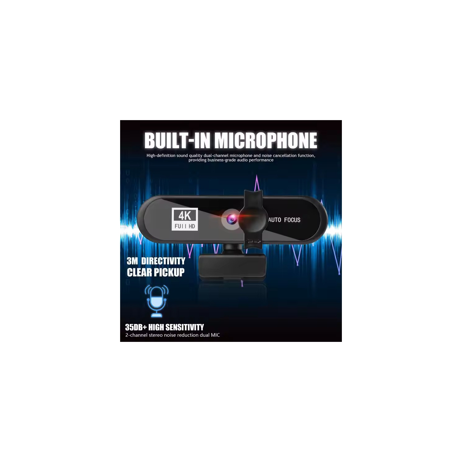 USB online teaching 4K network HD live camera, driver-free computer camera with microphone, network camera noise reduction with remote control