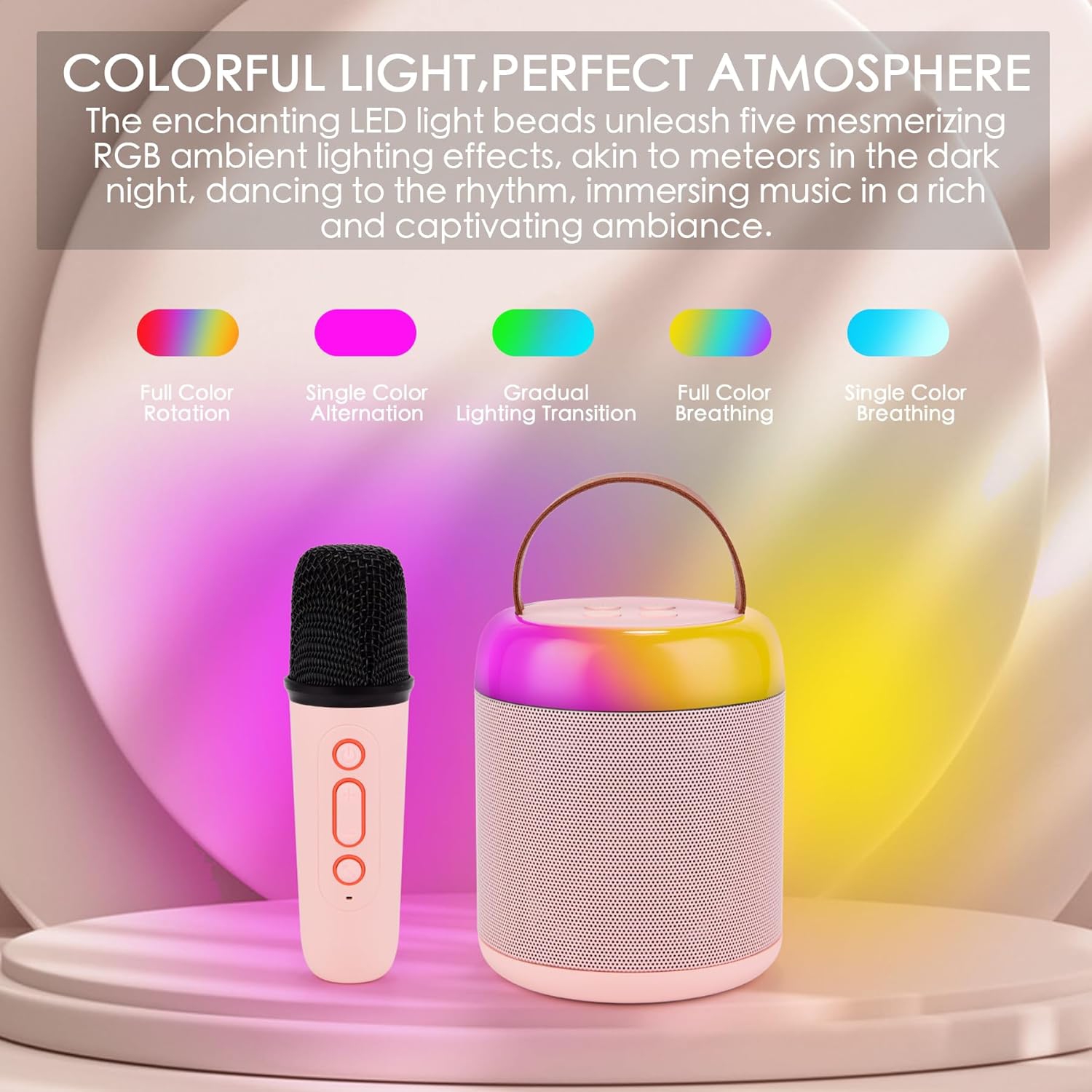 Hot selling Bluetooth speaker Portable mini karaoke microphone speaker Children's karaoke home small KTV Bluetooth speaker - Y1 dual microphone