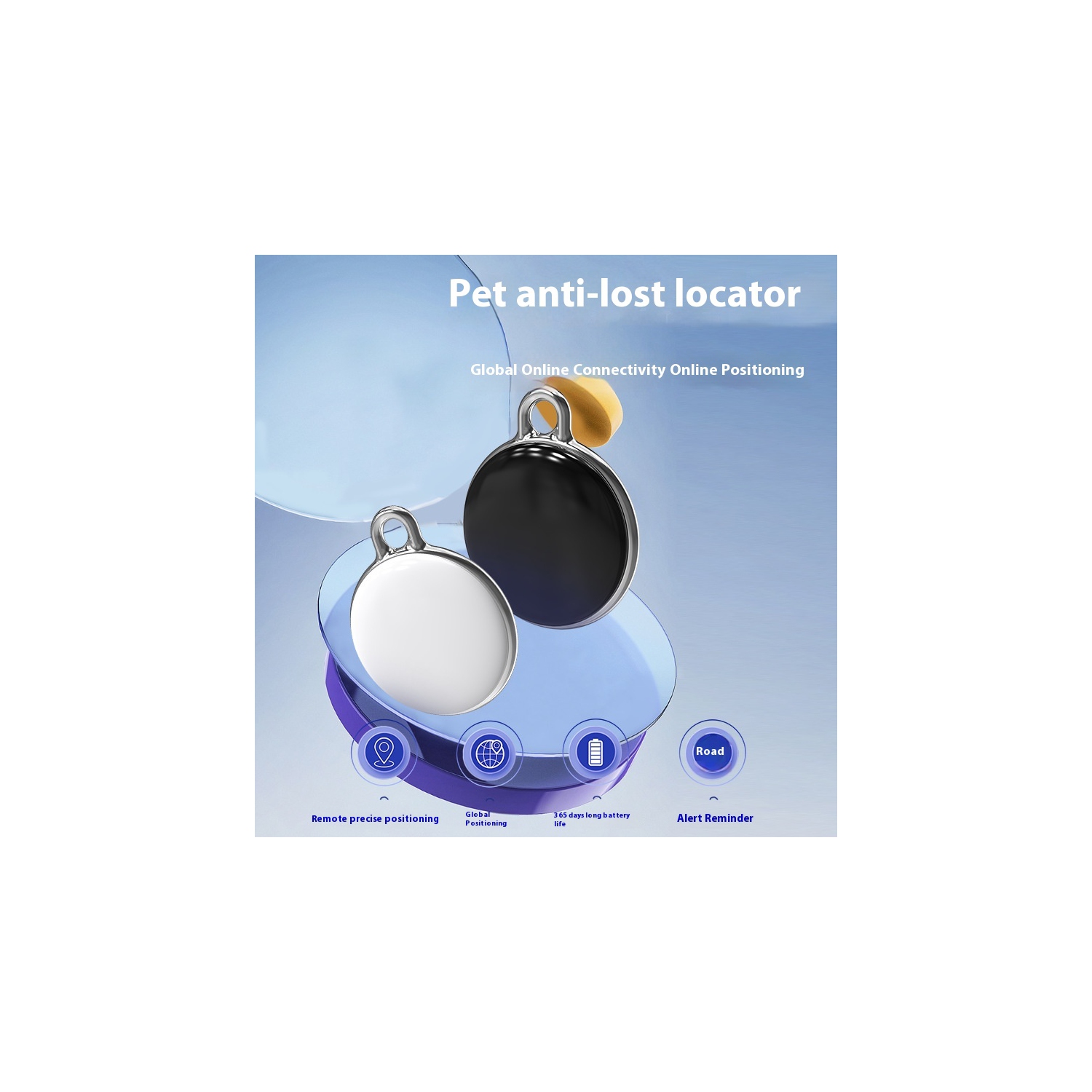 Localisateur d'animaux GPS intelligent, suivi de localisation d'objets de valeur étanches, portefeuille-clés dispositif de repérage, système de