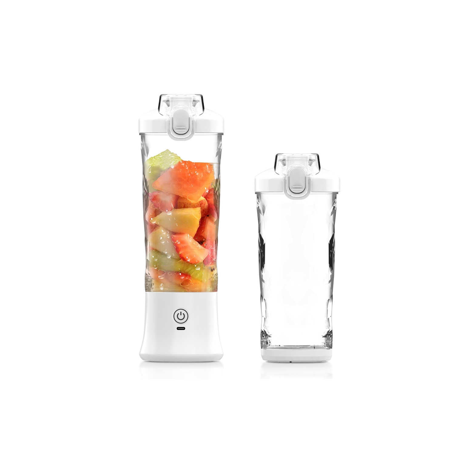 Nouvelle centrifugeuse, centrifugeuse 600&nbsp;ml grande capacité, robot culinaire multifonction rechargeable, mini mélangeur - Blanc