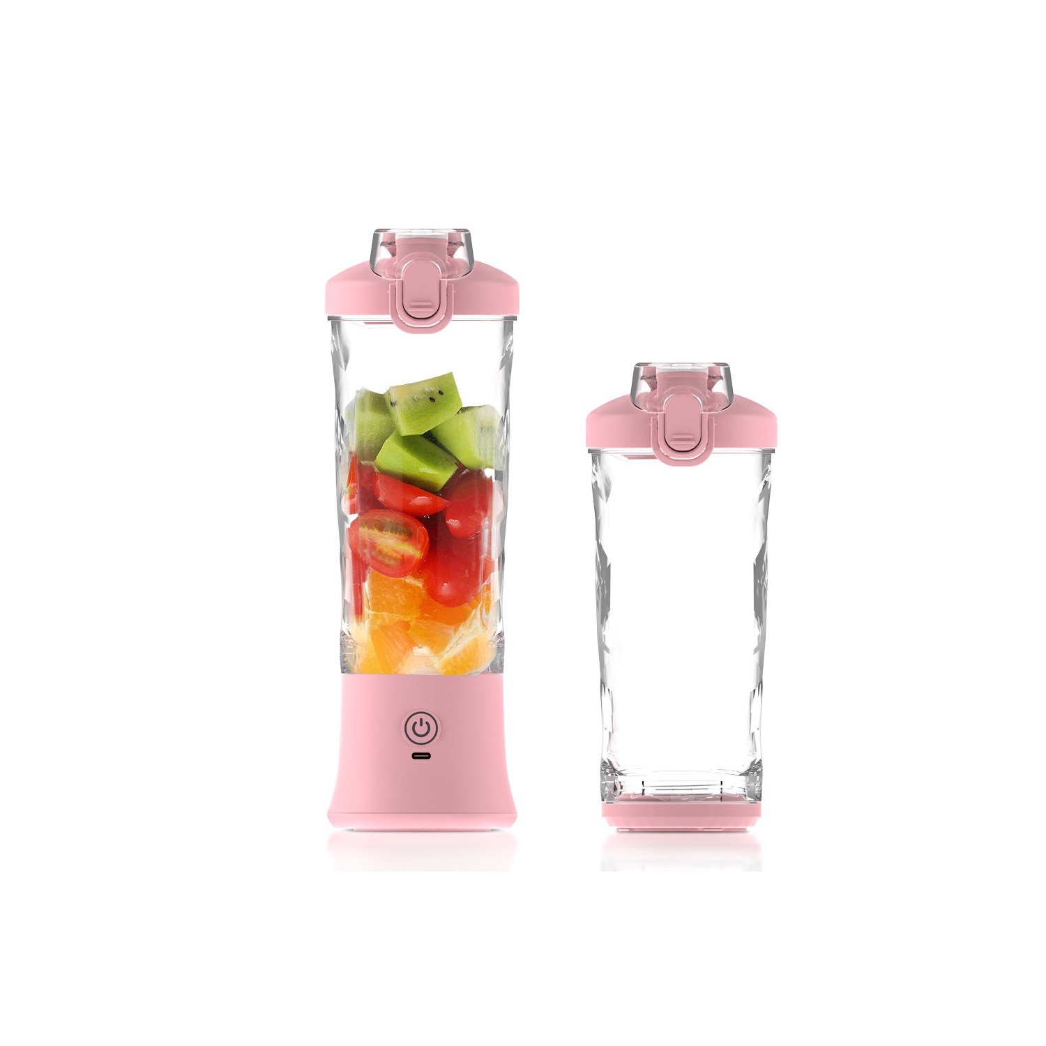 Nouvelle centrifugeuse, centrifugeuse 600&nbsp;ml grande capacité, robot culinaire multifonction rechargeable, mini mélangeur - rose