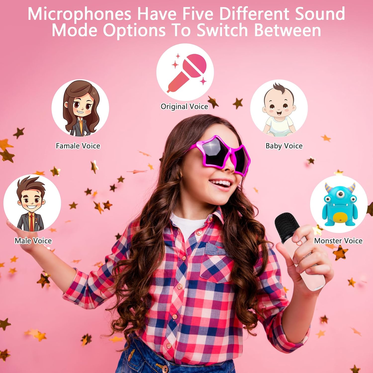Hot selling Bluetooth speaker Portable mini karaoke microphone speaker Children's karaoke home small KTV Bluetooth speaker - Y5 dual microphone