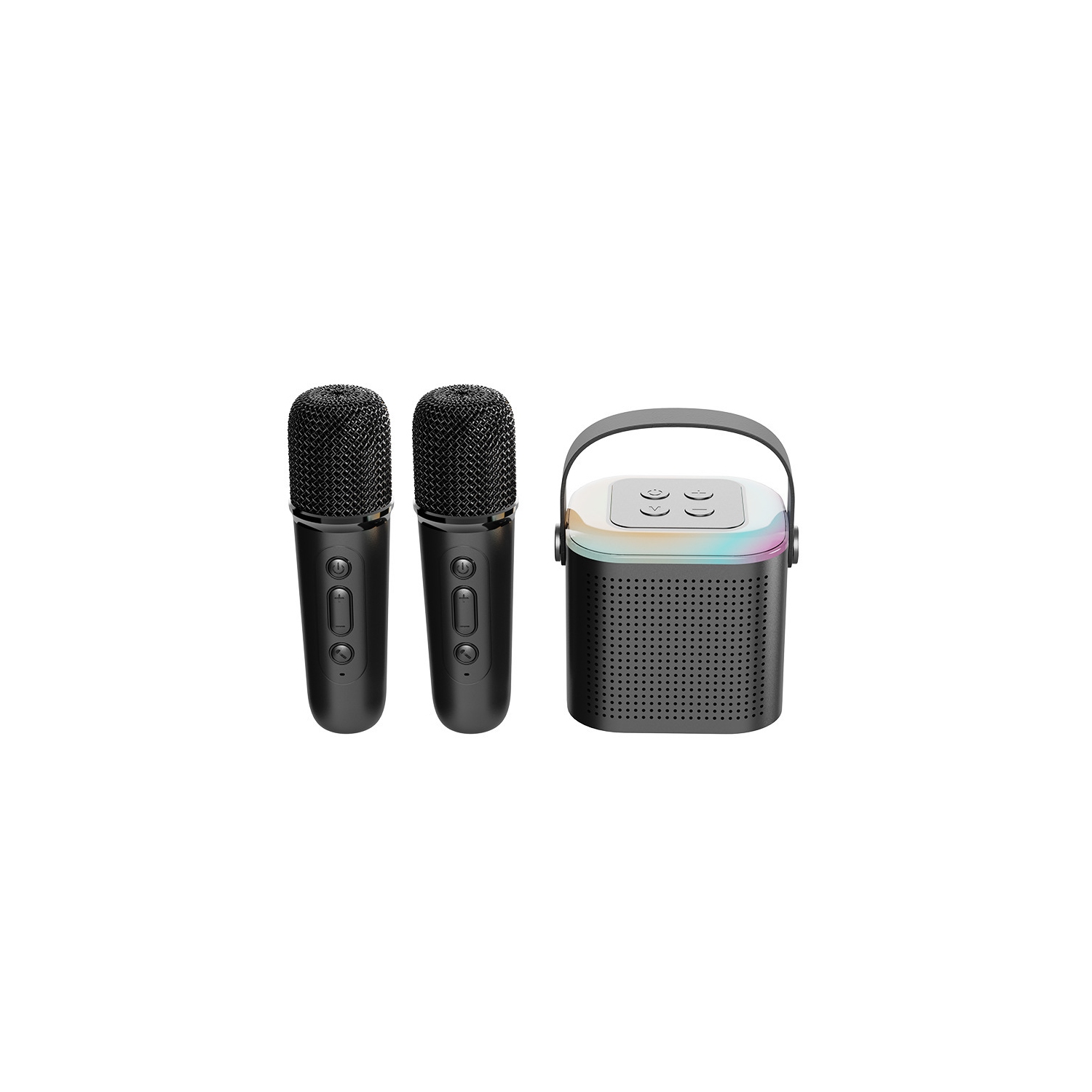 Haut-parleur Bluetooth portatif Mini karaoké Haut-parleur karaoké maison karaoké petit KTV haut-parleur Bluetooth - Y1 microphone double [noir]