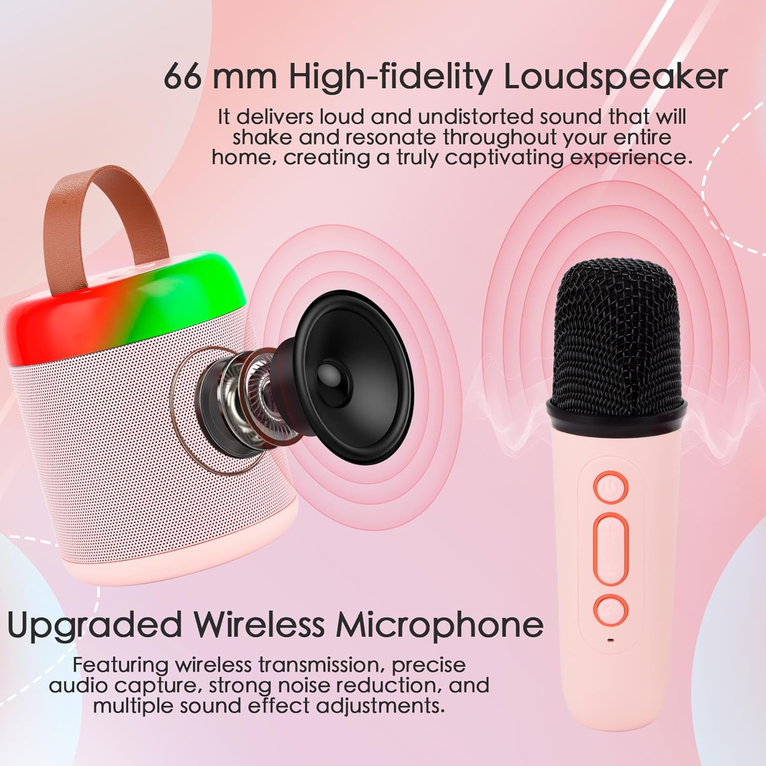 Hot selling Bluetooth speaker Portable mini karaoke microphone speaker Children's karaoke home small KTV Bluetooth speaker - Y2 single microphone