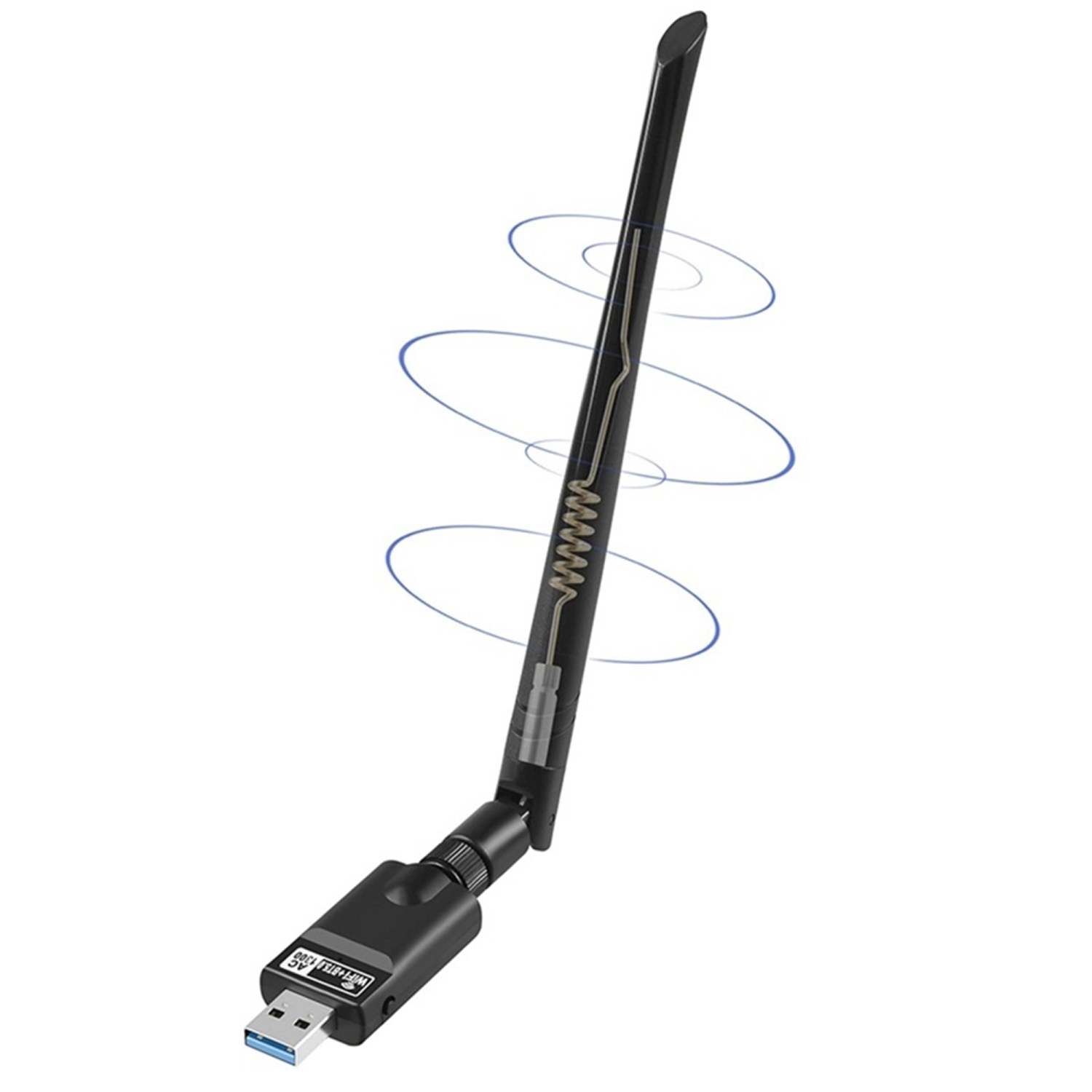 AQVIN AC 1300Mbps Mini Wireless Wi-Fi Adapter | Dual Band 2.4GHz/5GHz | Bluetooth 5.0 | High-Gain 5dBi Antenna - Suitable for Desktop PC, Laptops