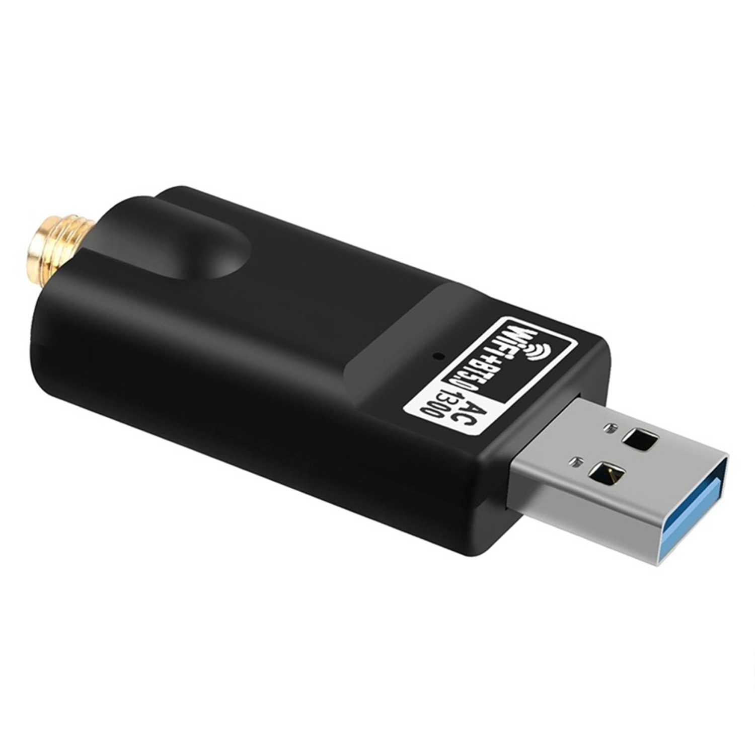 AQVIN AC 1300Mbps Mini Wireless Wi-Fi Adapter | Dual Band 2.4GHz/5GHz | Bluetooth 5.0 | High-Gain 5dBi Antenna - Suitable for Desktop PC, Laptops