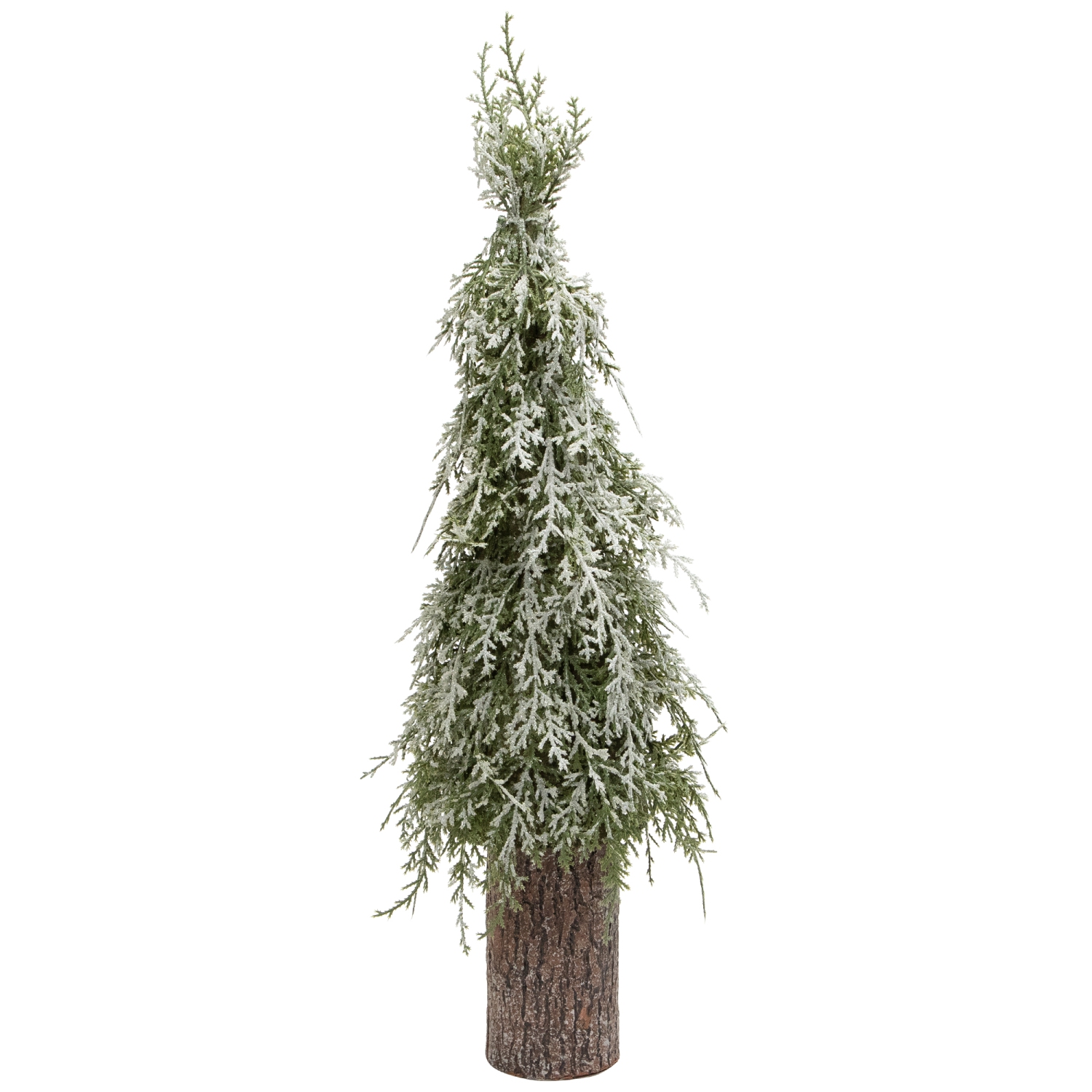 Iced Cedar Pine Artificial Mini Christmas Tree - 22" - Unlit