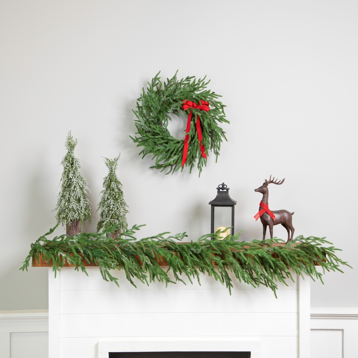 Iced Cedar Pine Artificial Mini Christmas Tree - 22" - Unlit