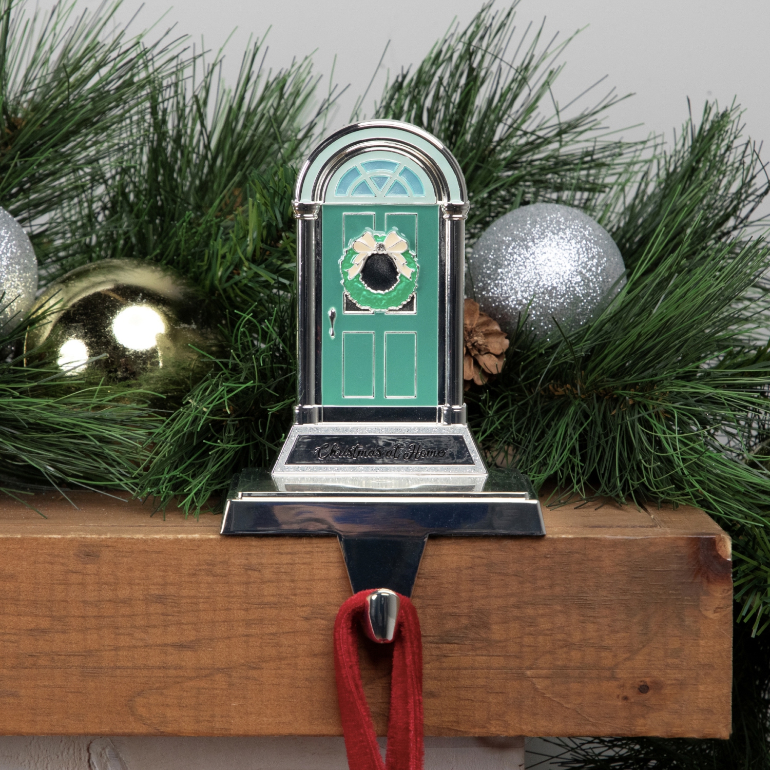 Christmas At Home Front Door Stocking Holder - 5"