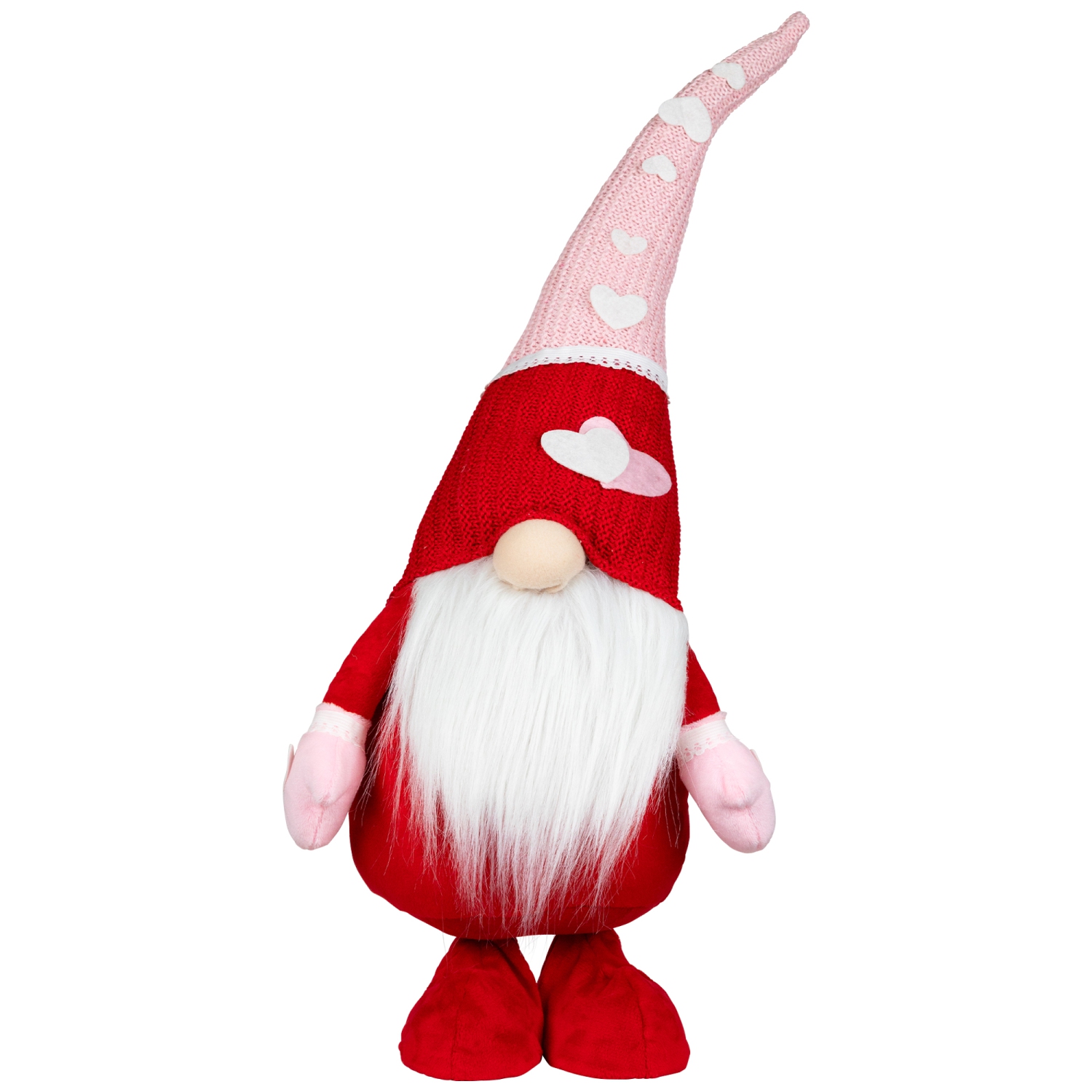 Gnomes with Knitted Hats Valentine's Day Decoration - 23" - Set of 2