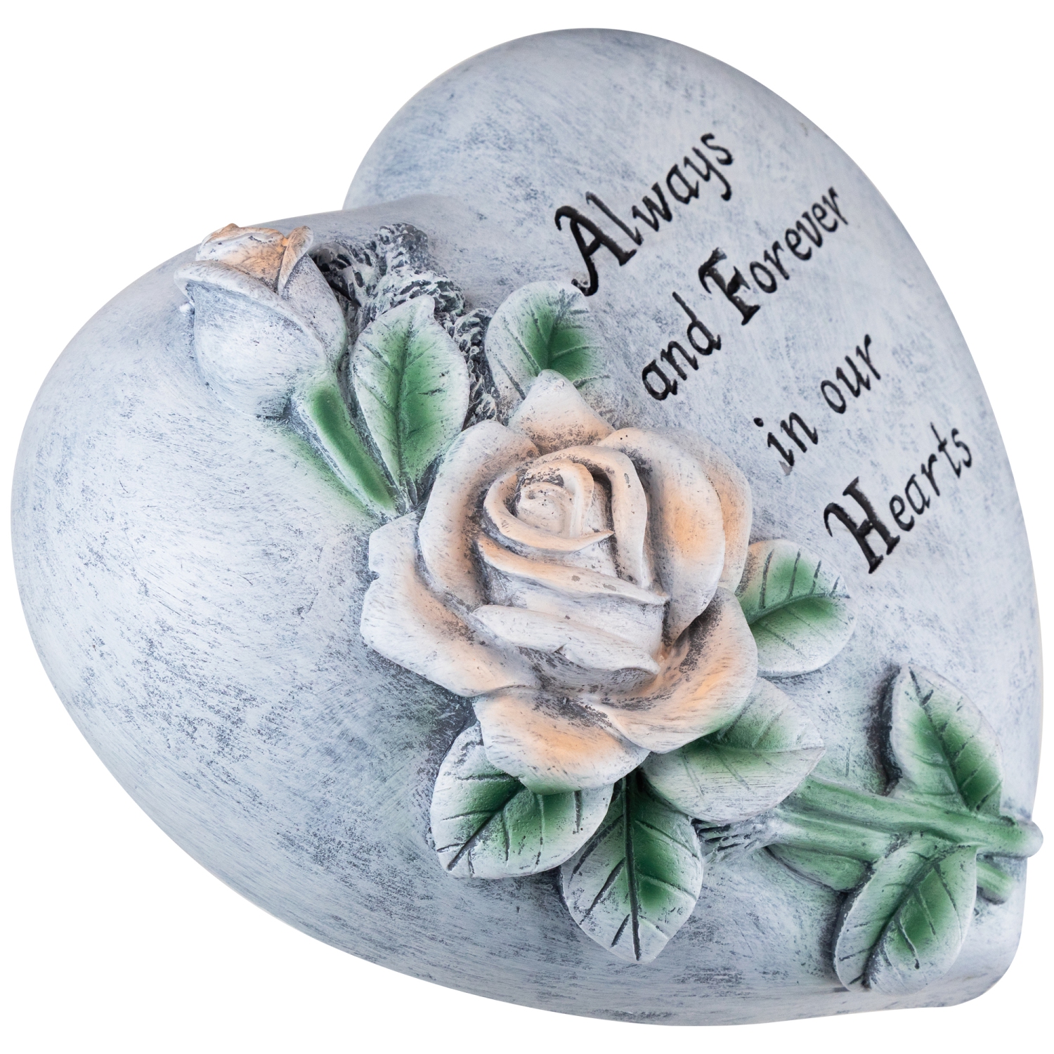 Always and Forever in Our Hearts Outdoor Memorial Garden Stone - 8"