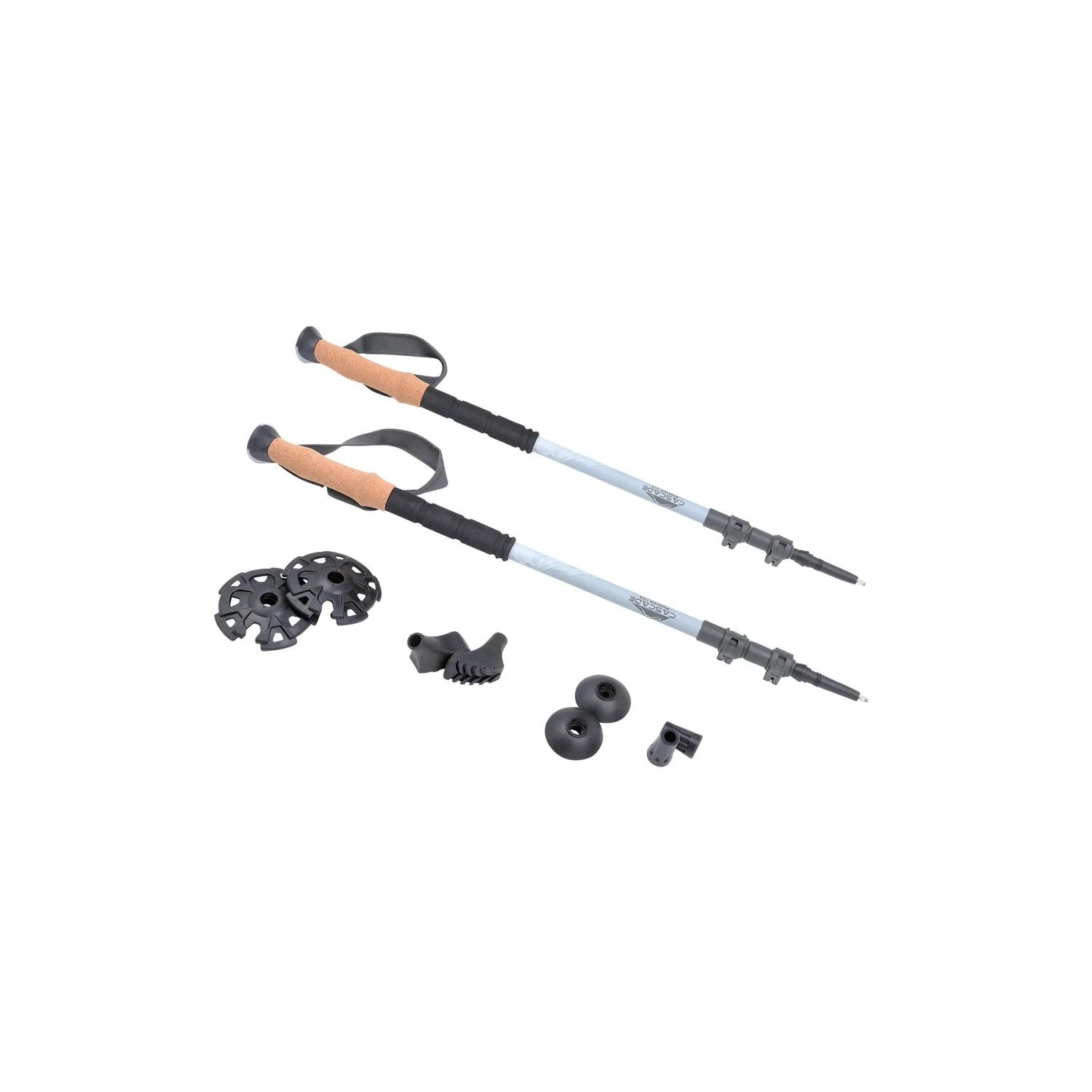 Bâtons de randonnée extensibles en fibre de carbone à 100 % de Cascade Mountain Tech avec poignées en liège