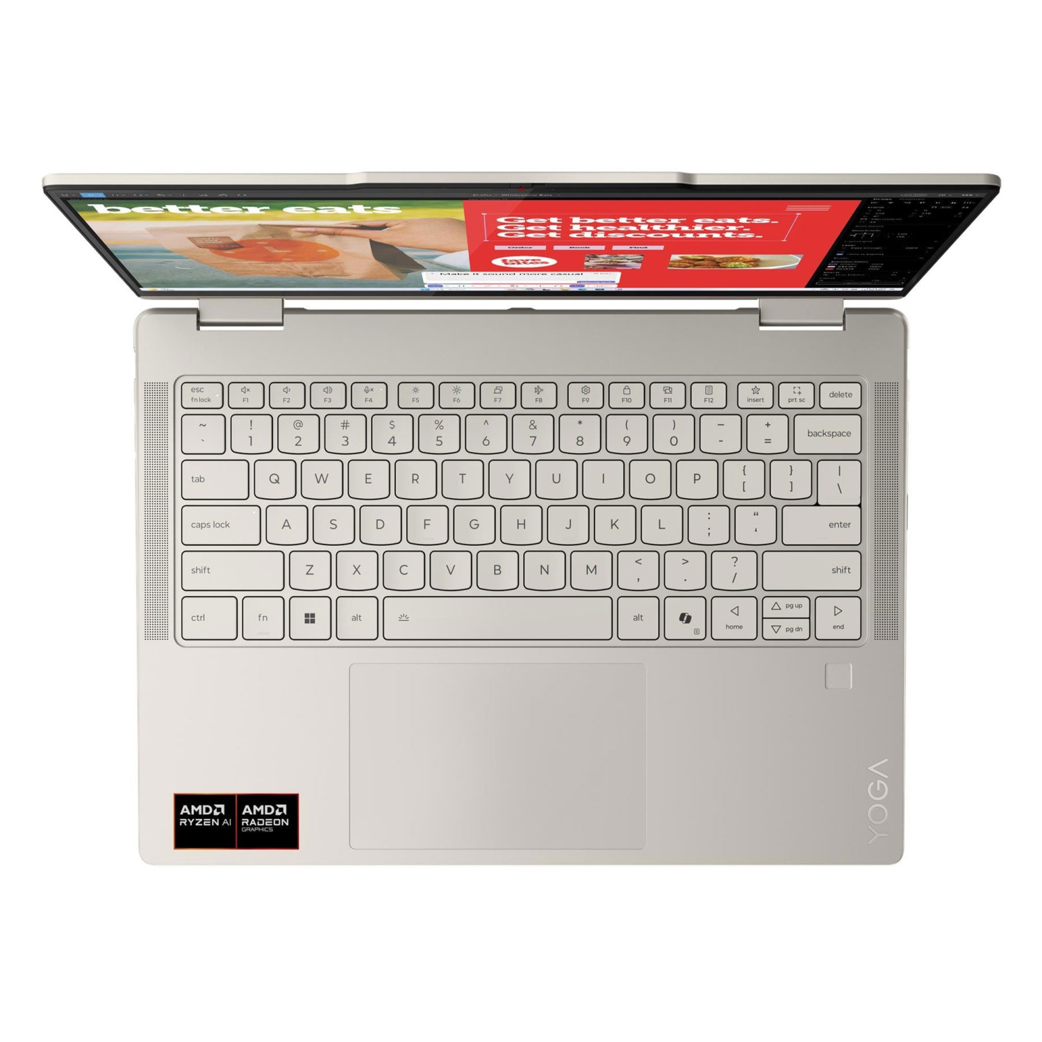 Portable 7 2-en-1 Yoga de Lenovo, verre 14&nbsp;po, Ryzen AI 5340, 16&nbsp;Go, disque SSD 1&nbsp;To