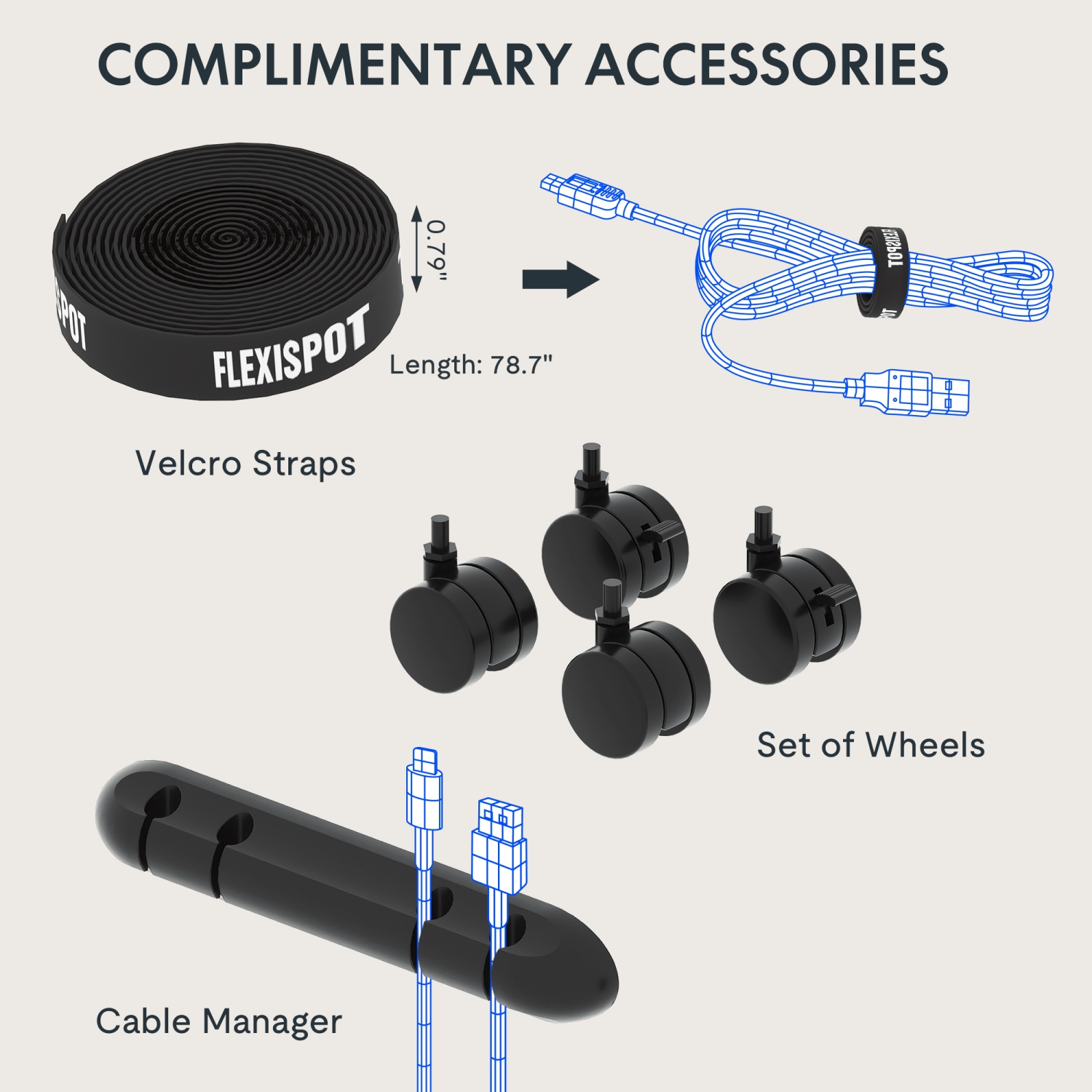 Bureau électrique debout à deux moteurs 3 étapes FlexiSpot avec bureau en bambou 48 x 24&nbsp;po et cadre blanc robuste à hauteur réglable