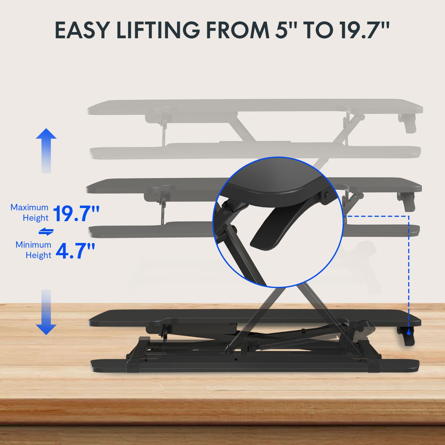 FlexiSpot 35in Standing Desk Converter, Black