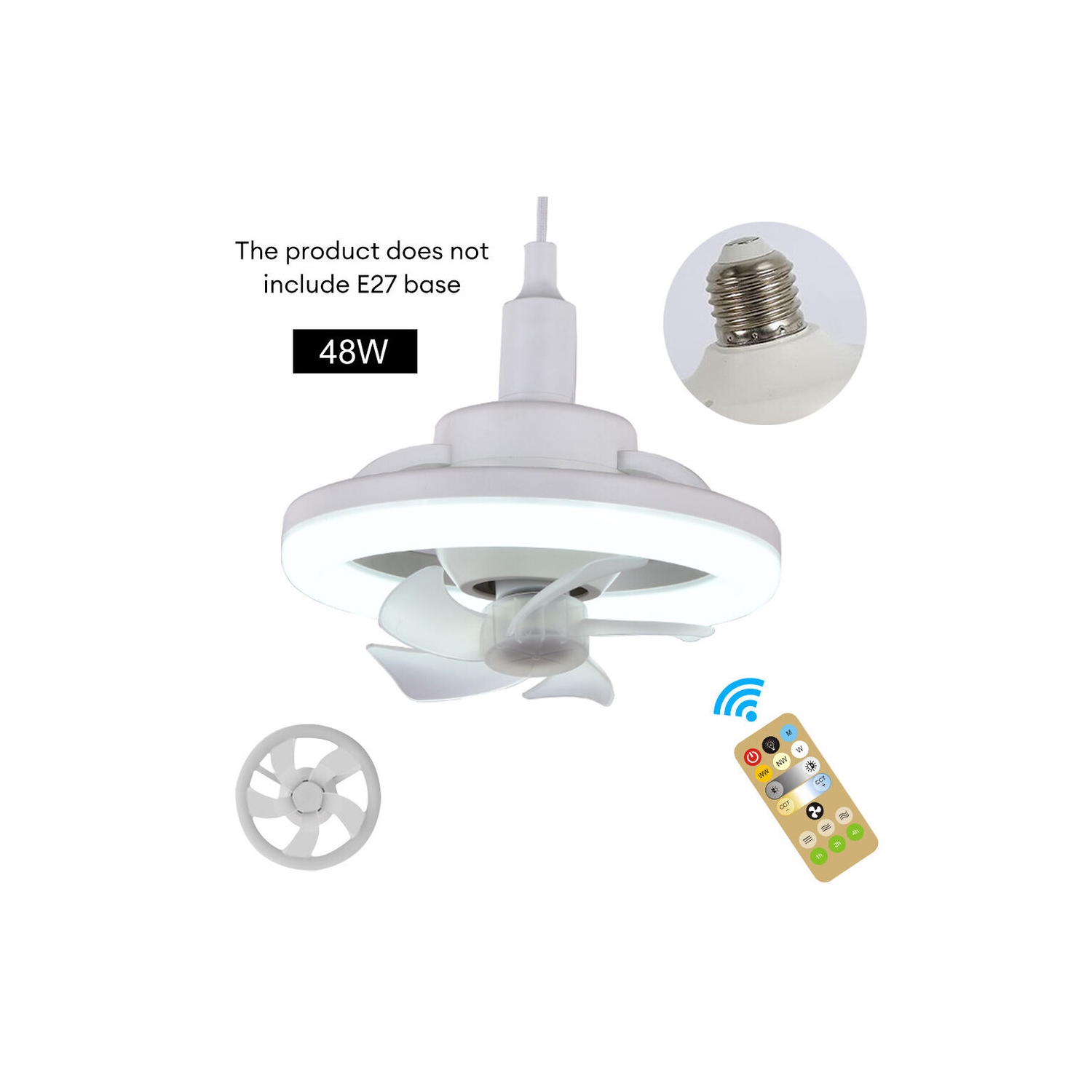 10 Inch Ceiling Fan with Lights and Remote, Ceiling Fans with Light and Remote, Ventilateur Plafond Avec Lumiere Flush Mount