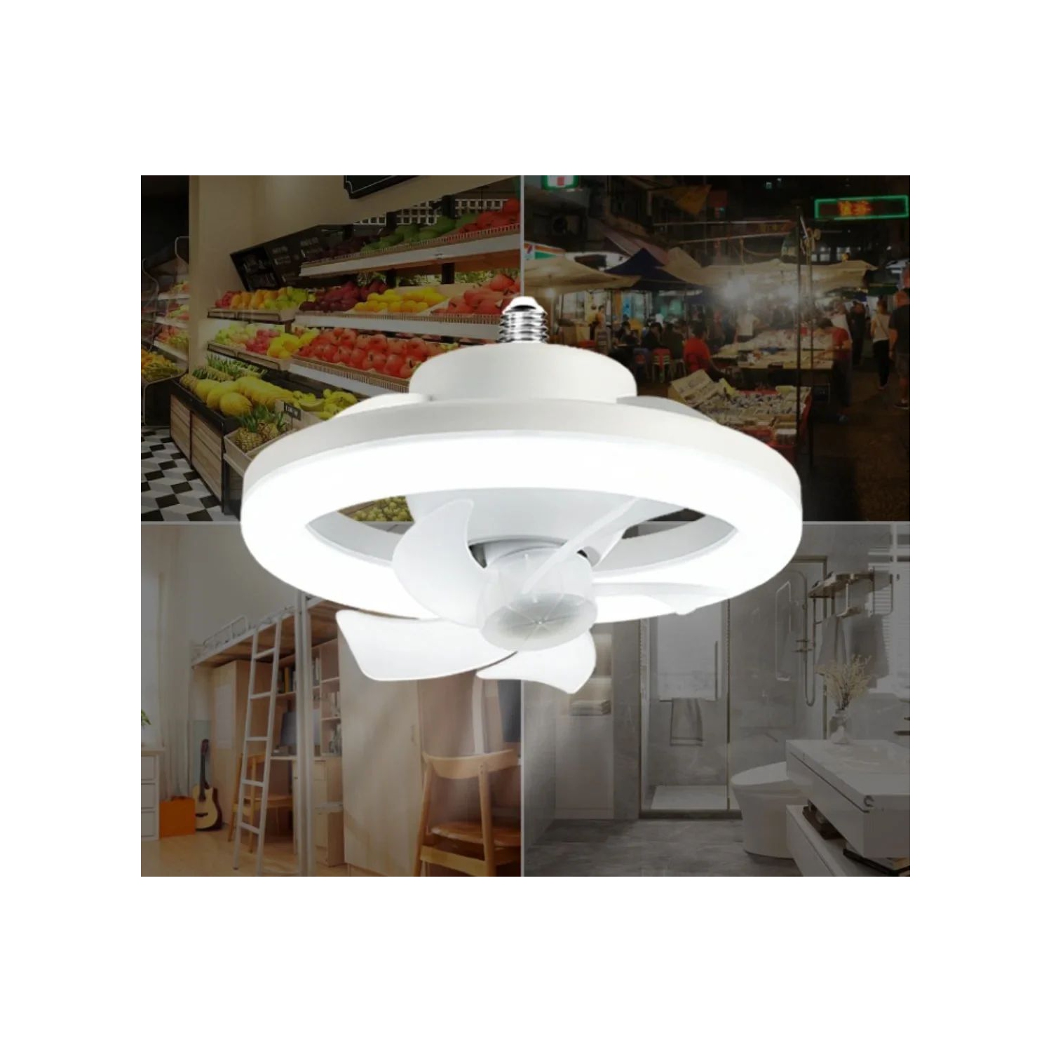 10 Inch Ceiling Fan with Lights and Remote, Ceiling Fans with Light and Remote, Ventilateur Plafond Avec Lumiere Flush Mount