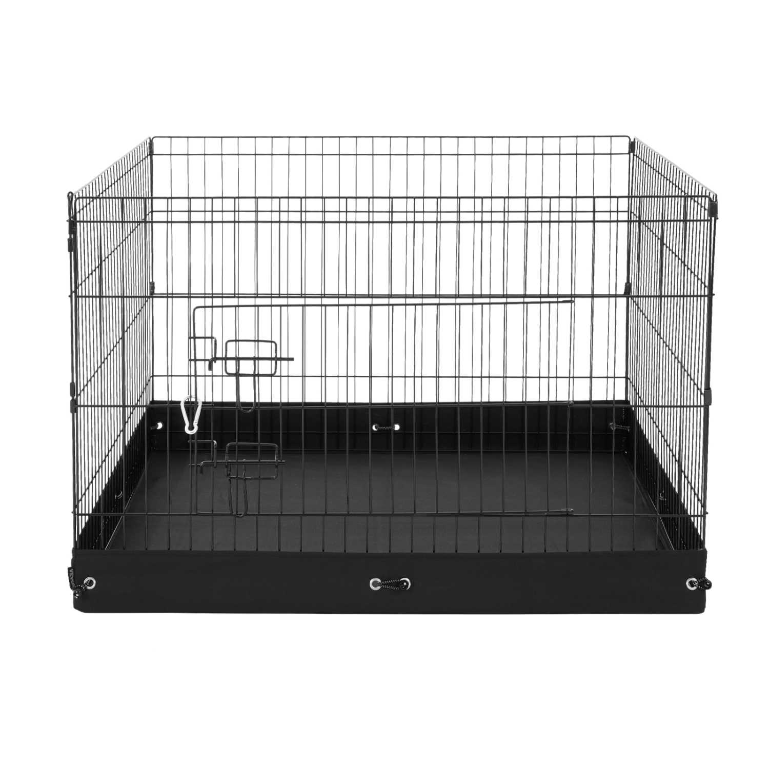 VEVOR 4 Pcs 24 x 36 in Panels Foldable Metal Pet Exercise Pen, Dog Fence Indoor and Outdoor Pen with Door and 600D Oxford Fabric Bottom Pad, for
