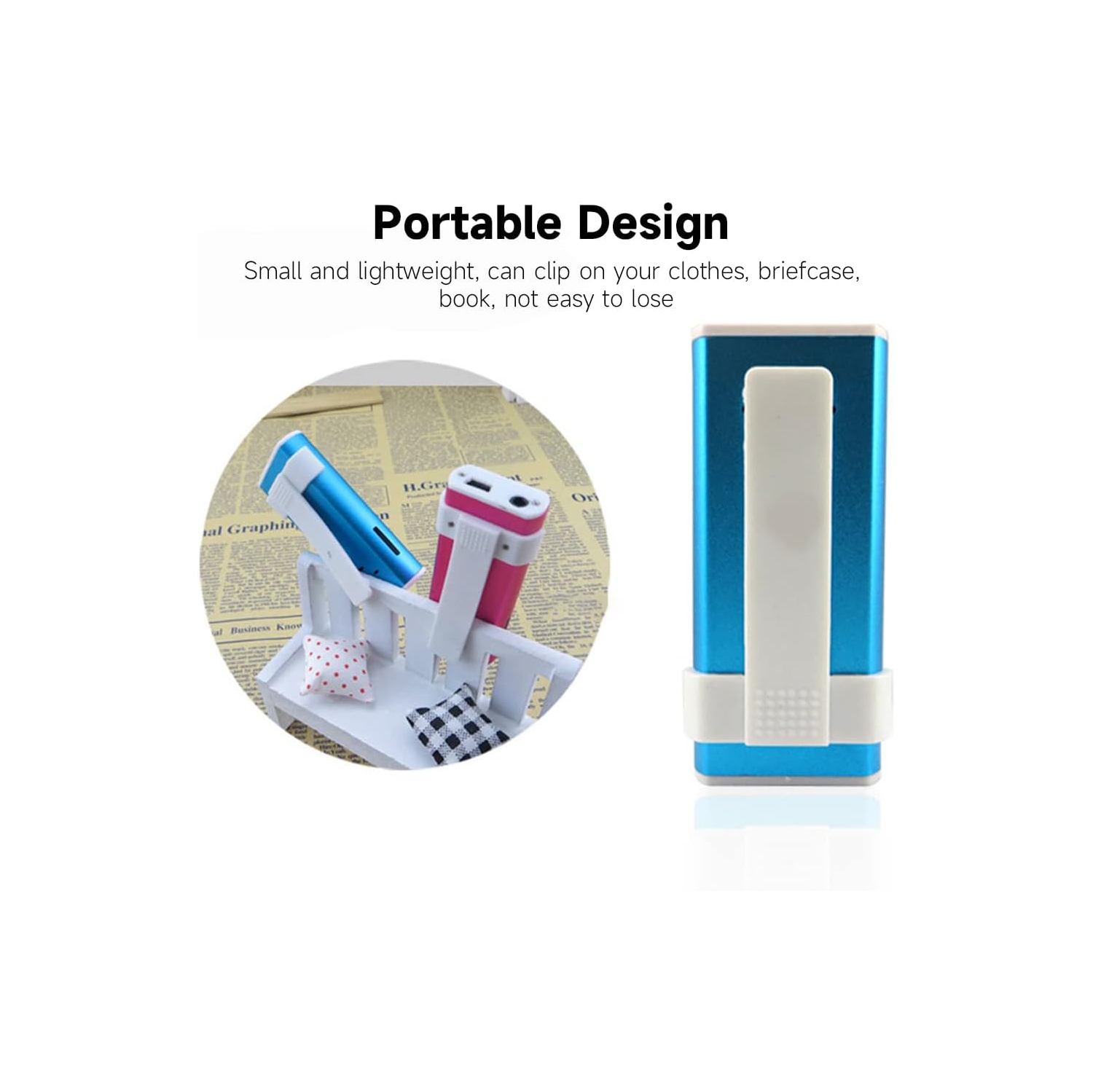 Sports Clip-on MP3 Music Player ,Digital audio player, portable media player - 32GB, Waterproof, with Flashlight