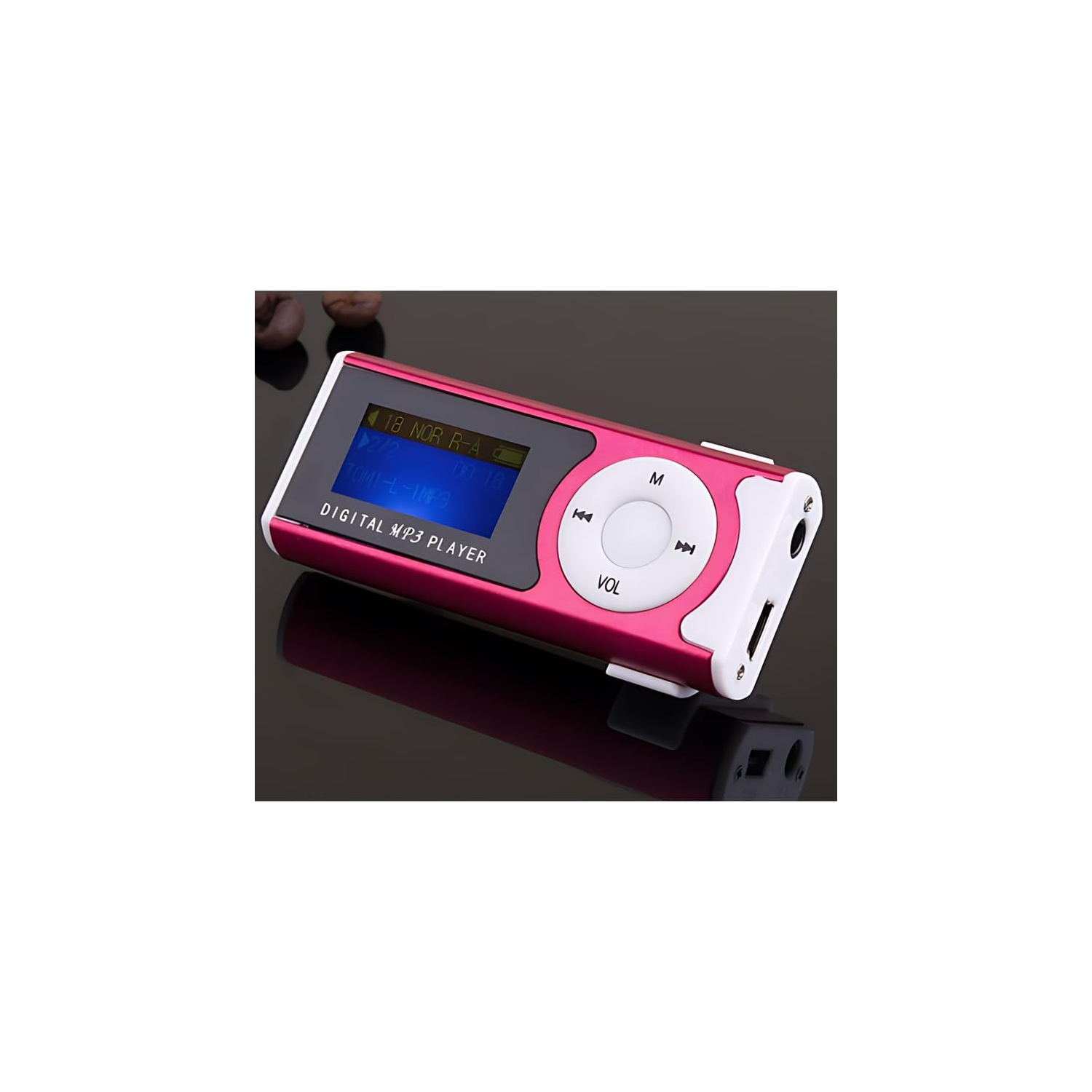 Lecteur de musique MP3 d'extérieur avec pince arrière - 16&nbsp;Go, plusieurs modes de lecture, lecteur audio numérique, lecteur multimédia portable