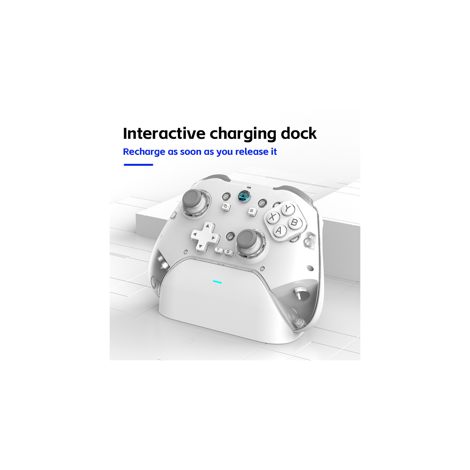 Manette de jeu sans fil Bluetooth Z04, base de recharge, manette de jeu de surface magnétique, équipée d'un déclencheur Hall, adaptée pour Android,