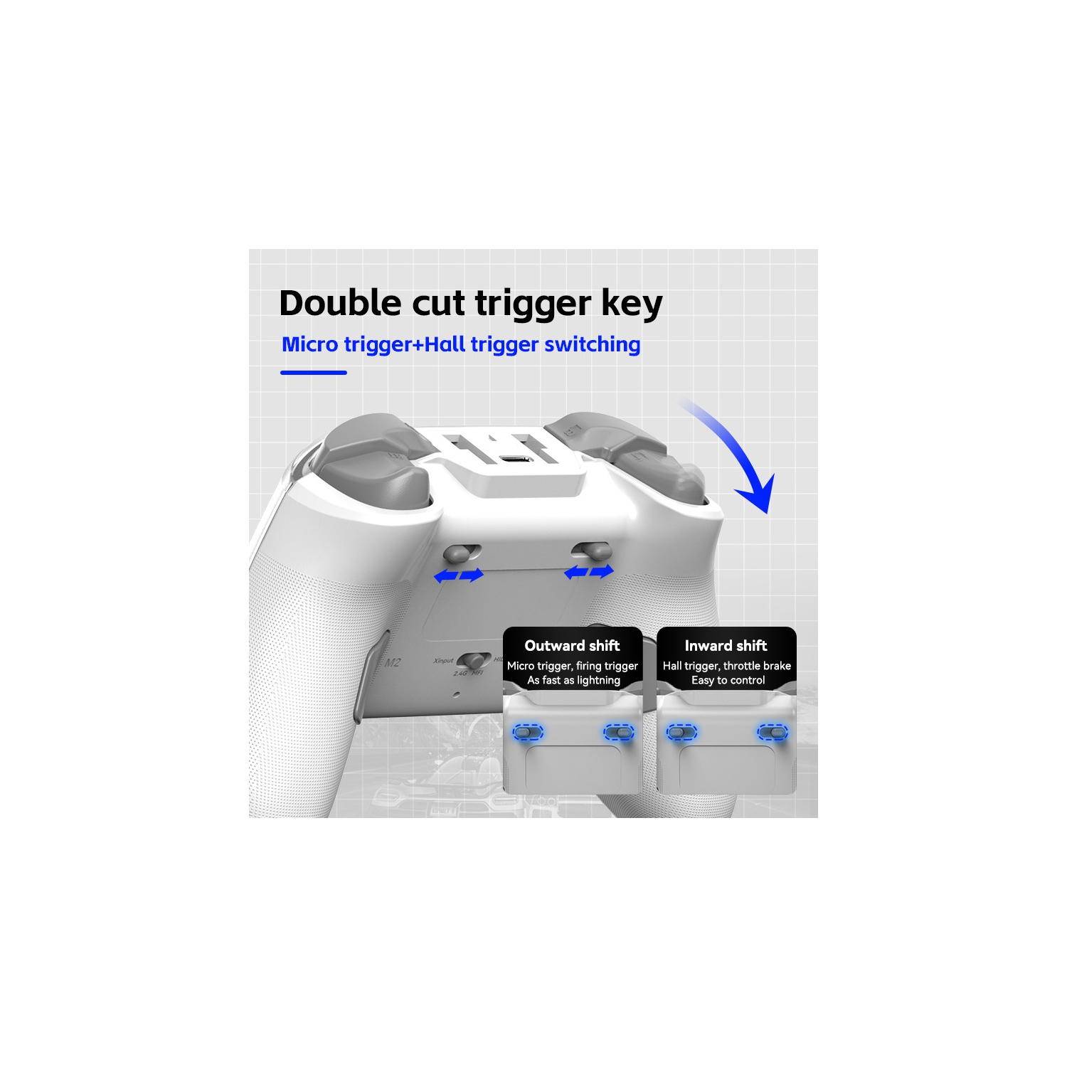 Manette de jeu sans fil Bluetooth Z04, base de recharge, manette de jeu de surface magnétique, équipée d'un déclencheur Hall, adaptée pour Android,