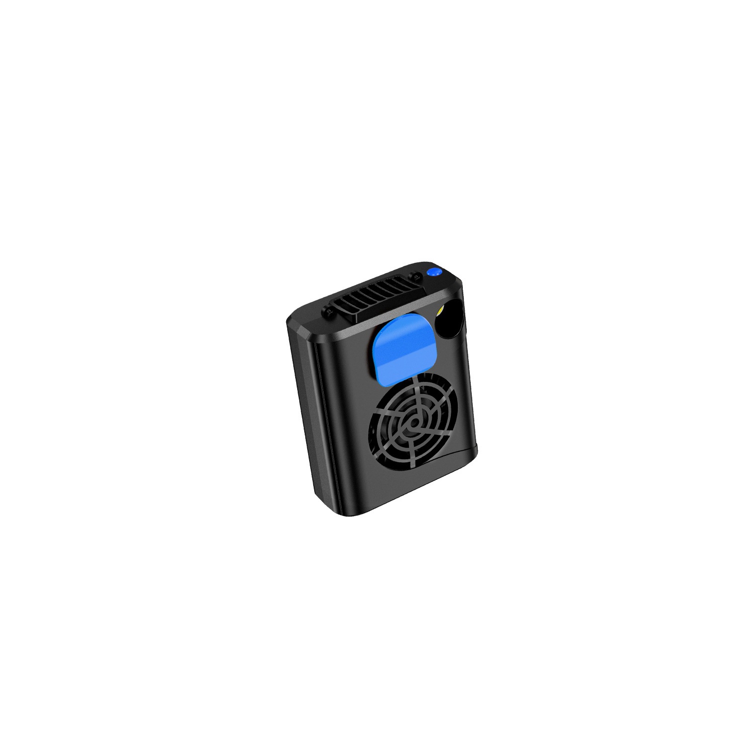 Waist-hanging fan, portable waist-clip USB charging portable outdoor leafless neck-hanging fan, desktop handheld small fan - blue