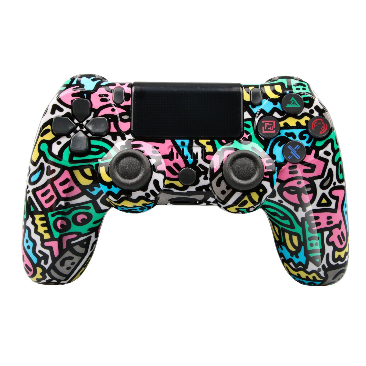 Suitable for P4 wireless Bluetooth handle dual-mode controller | Support PS3/PS4/PC/ | Touchpad + RGB lighting effect + dual motor vibration + RGB