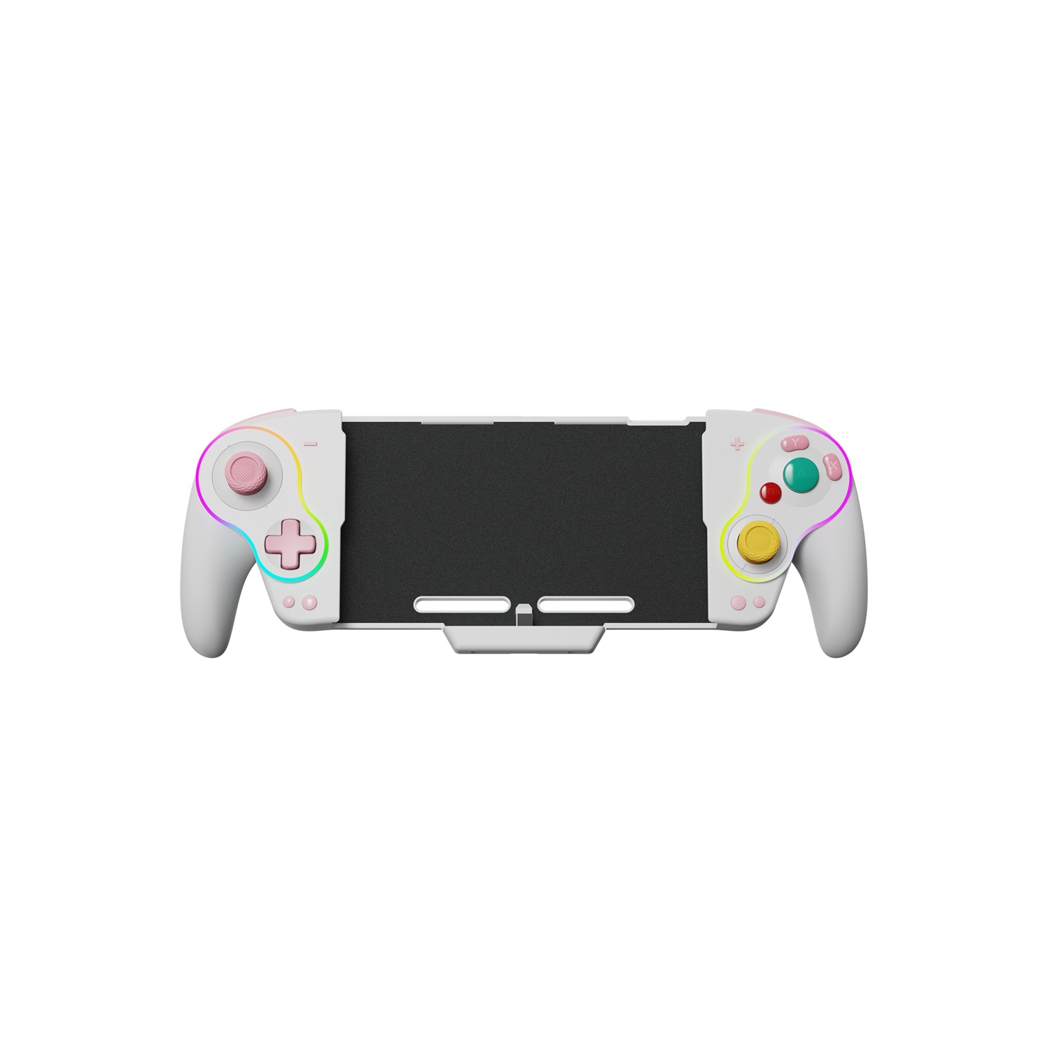 Commutateur Lianyou, prêt à l'emploi, manette de jeu rétro nostalgique, programmation avec poignée somatosensory OLED, manette sans fil - blanc