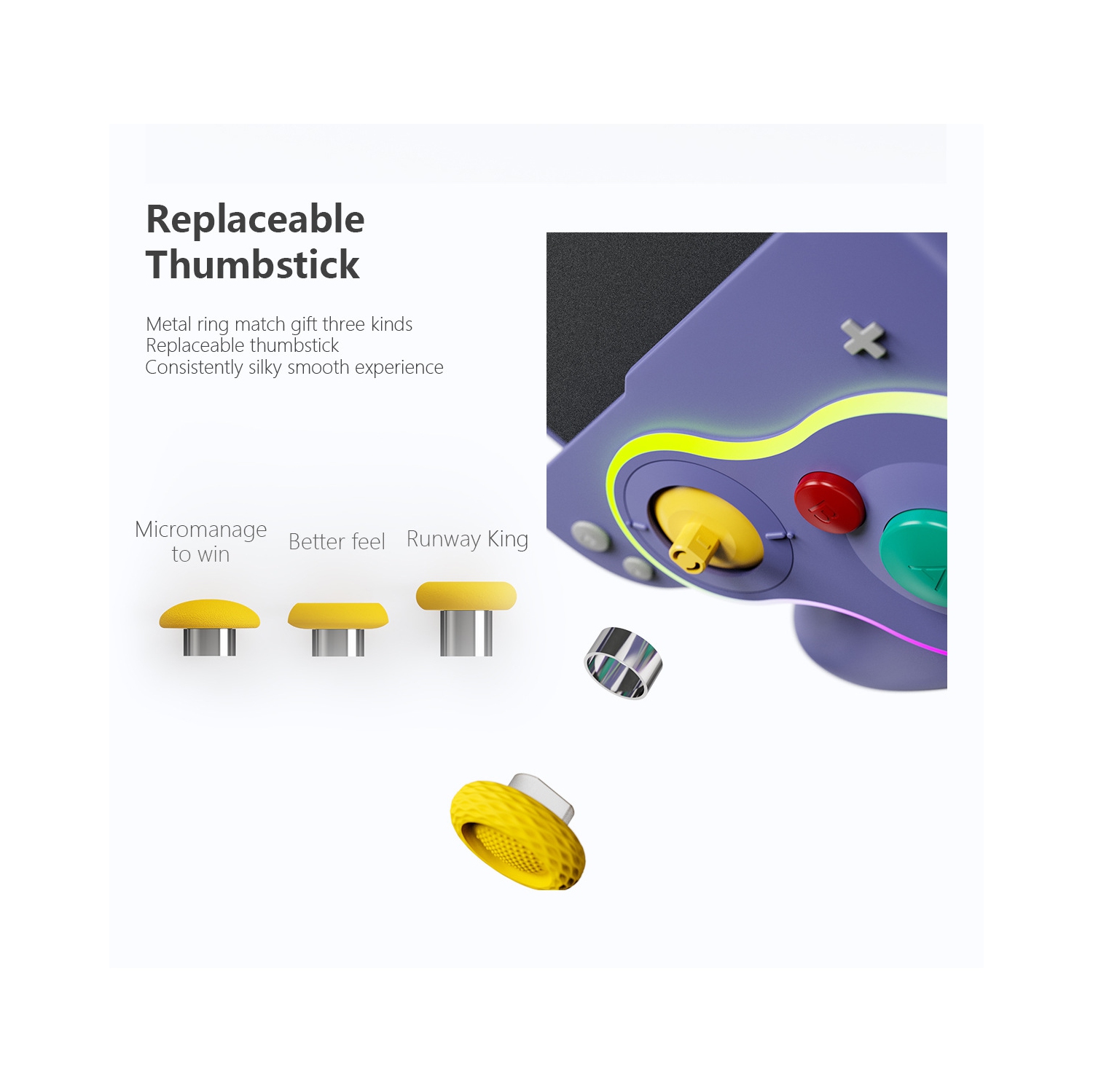 Commutateur Lianyou, prêt à l'emploi, manette de jeu rétro nostalgique, programmation avec poignée somatosensory OLED, manette sans fil - blanc