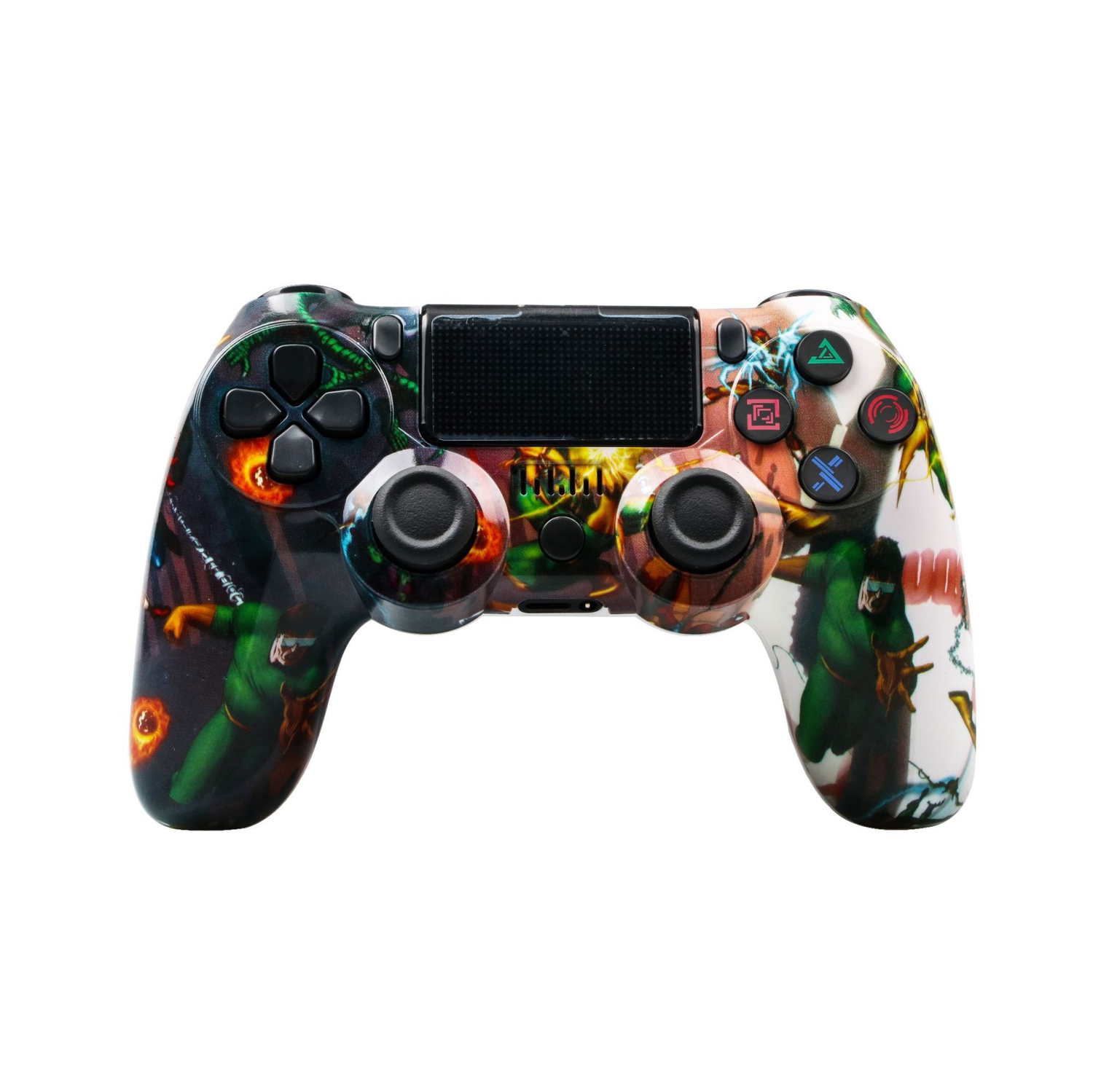 Suitable for P4 wireless Bluetooth handle dual-mode controller | Support PS3/PS4/PC/ | Touchpad + RGB lighting effect + dual motor vibration + RGB