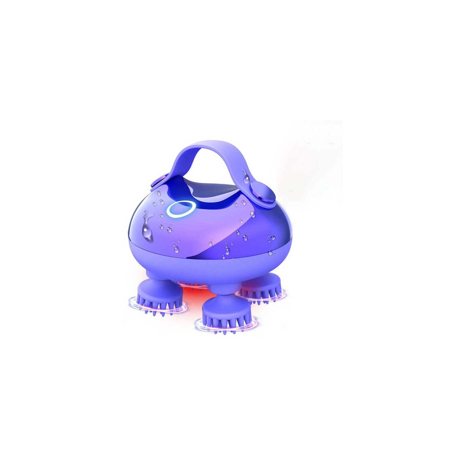 Portable Head Spa Stress Relief Electric Scalp Hair Massager Wireless Scalp Head Massager, 5 in 1 Kneading 128 Massage Nodes, Waterproof Hair