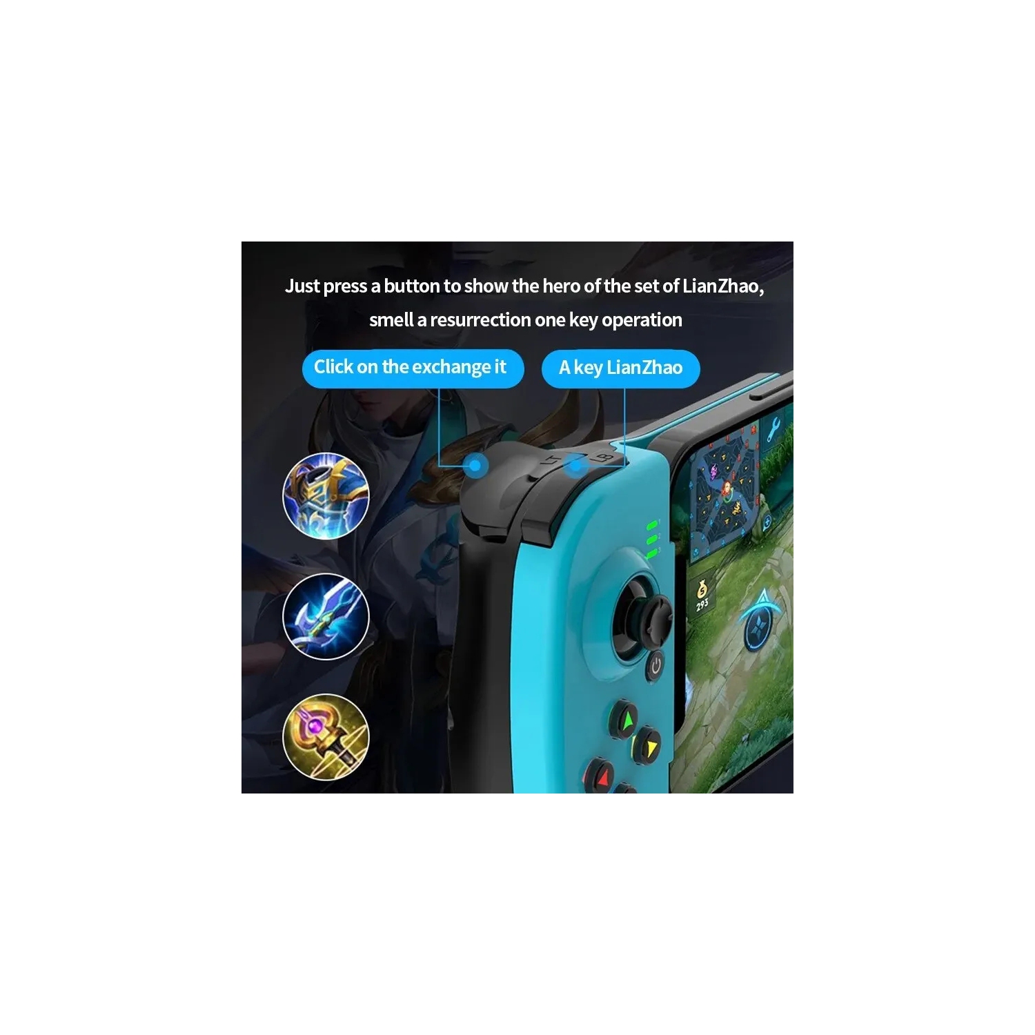 Nouvelle manette de jeu mobile, D3 Android iOS original god stretch de poulet Bluetooth mangeant artefact, tenue de roi de la pression, manette de